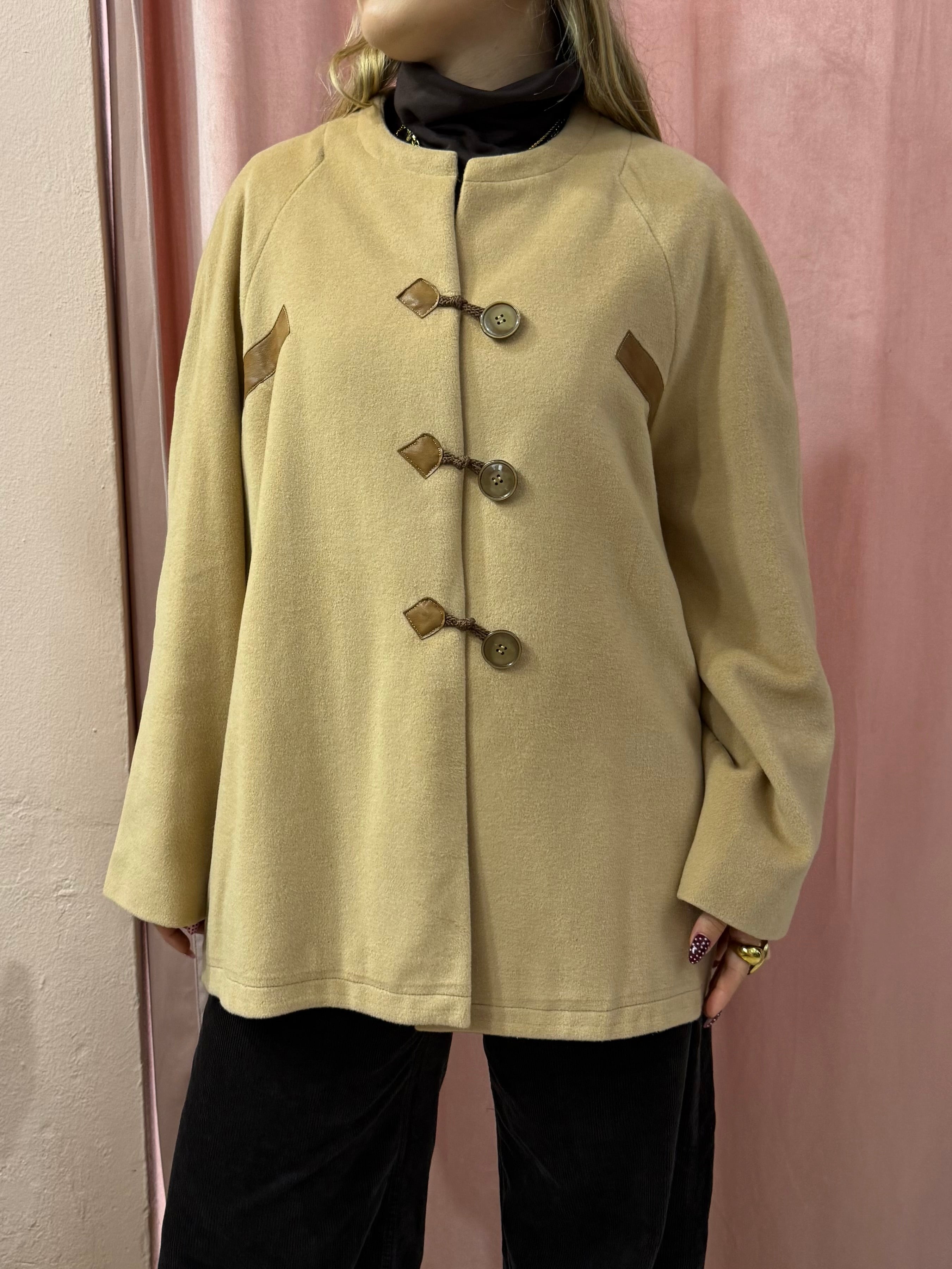 Cappa beige in lana