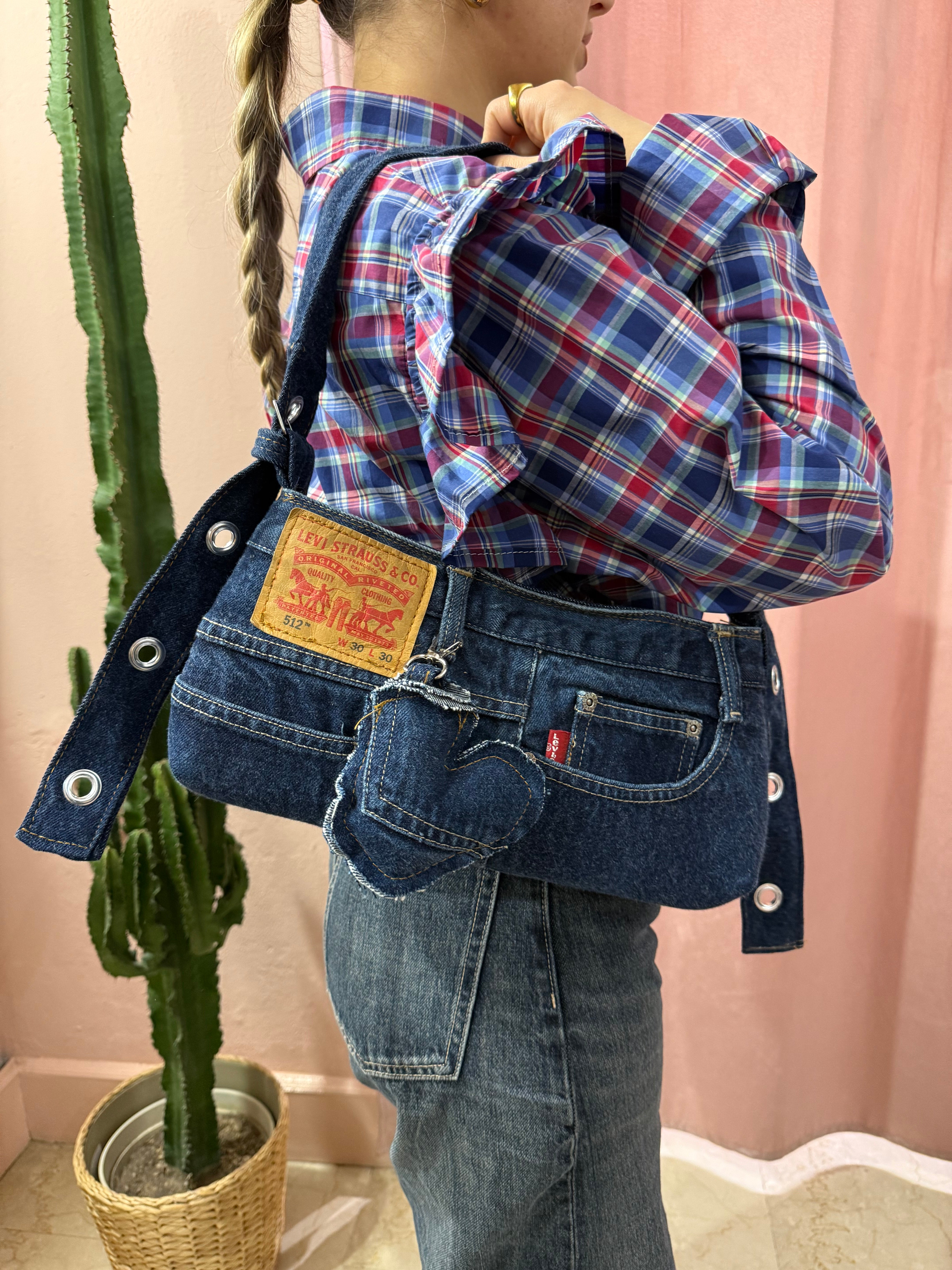 Borsa baguette Levis upcycling