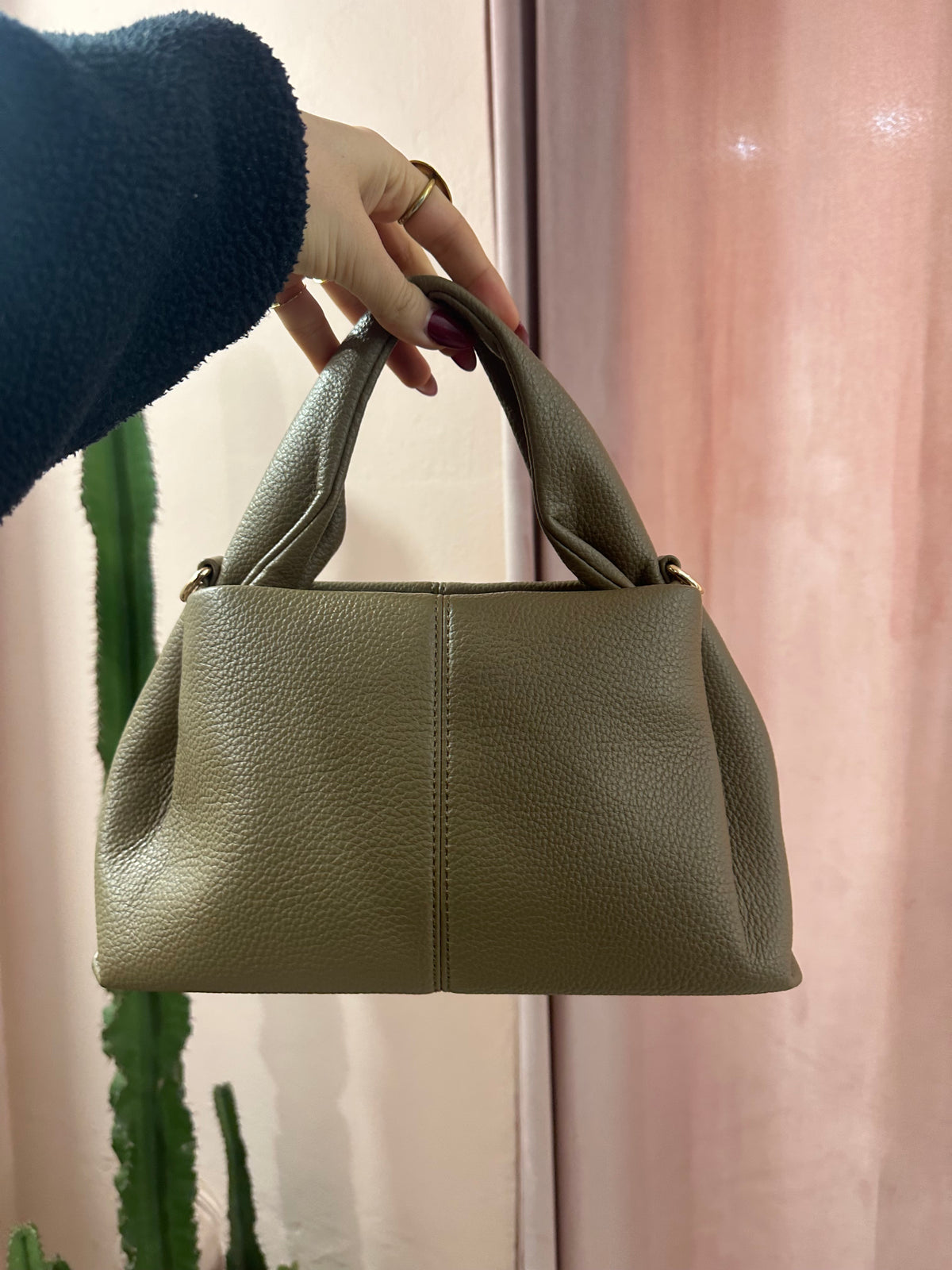 Borsa a mano verdone con tracolla
