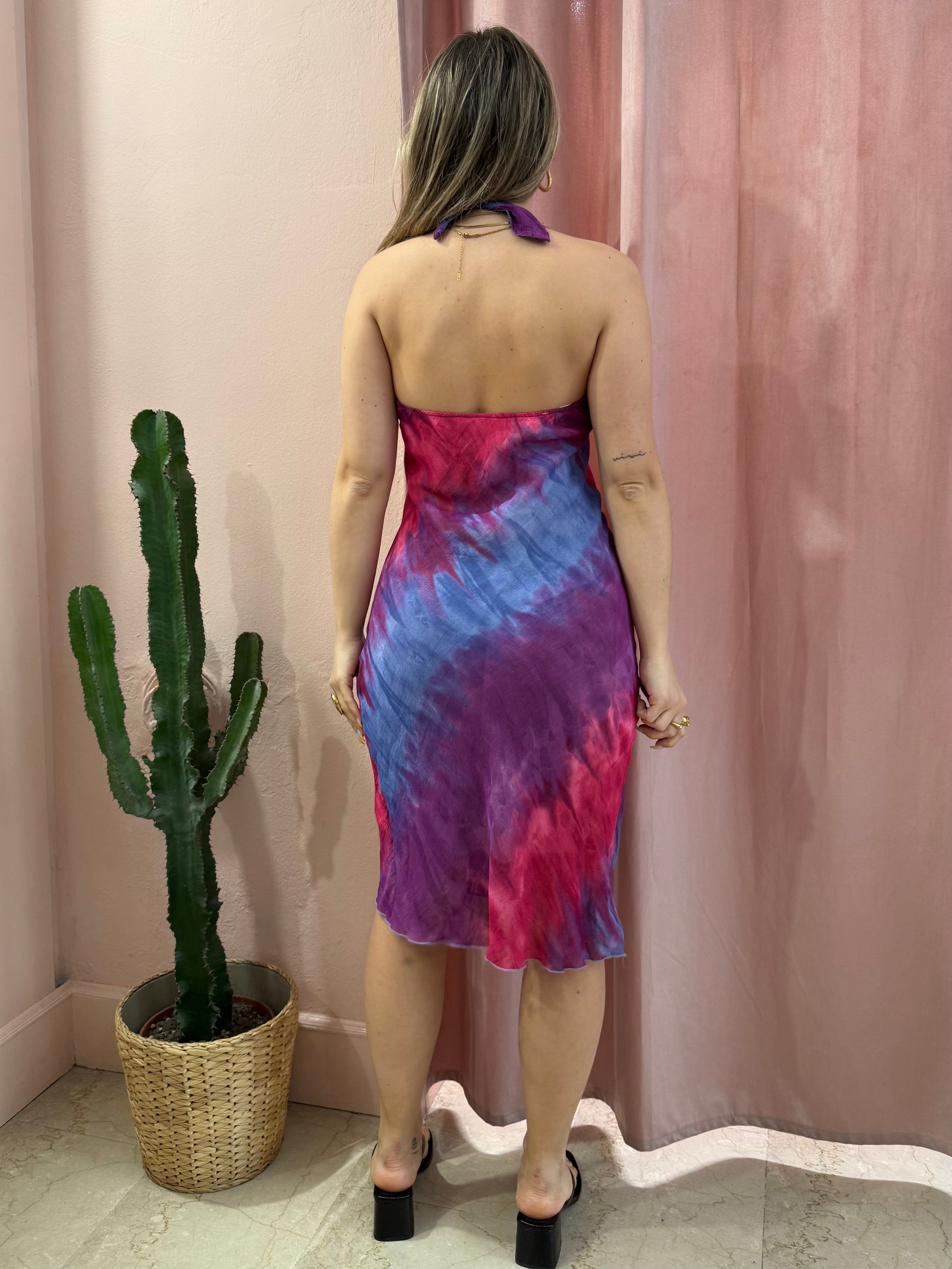 Vestito halter tie dye