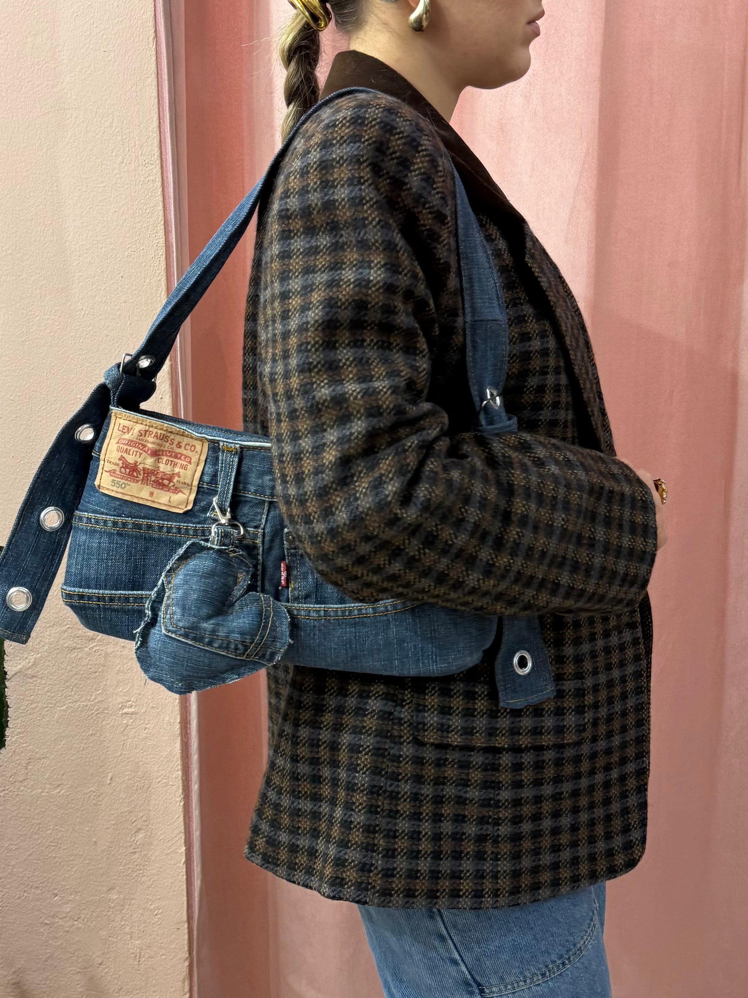 Borsa baguette Levis upcycling