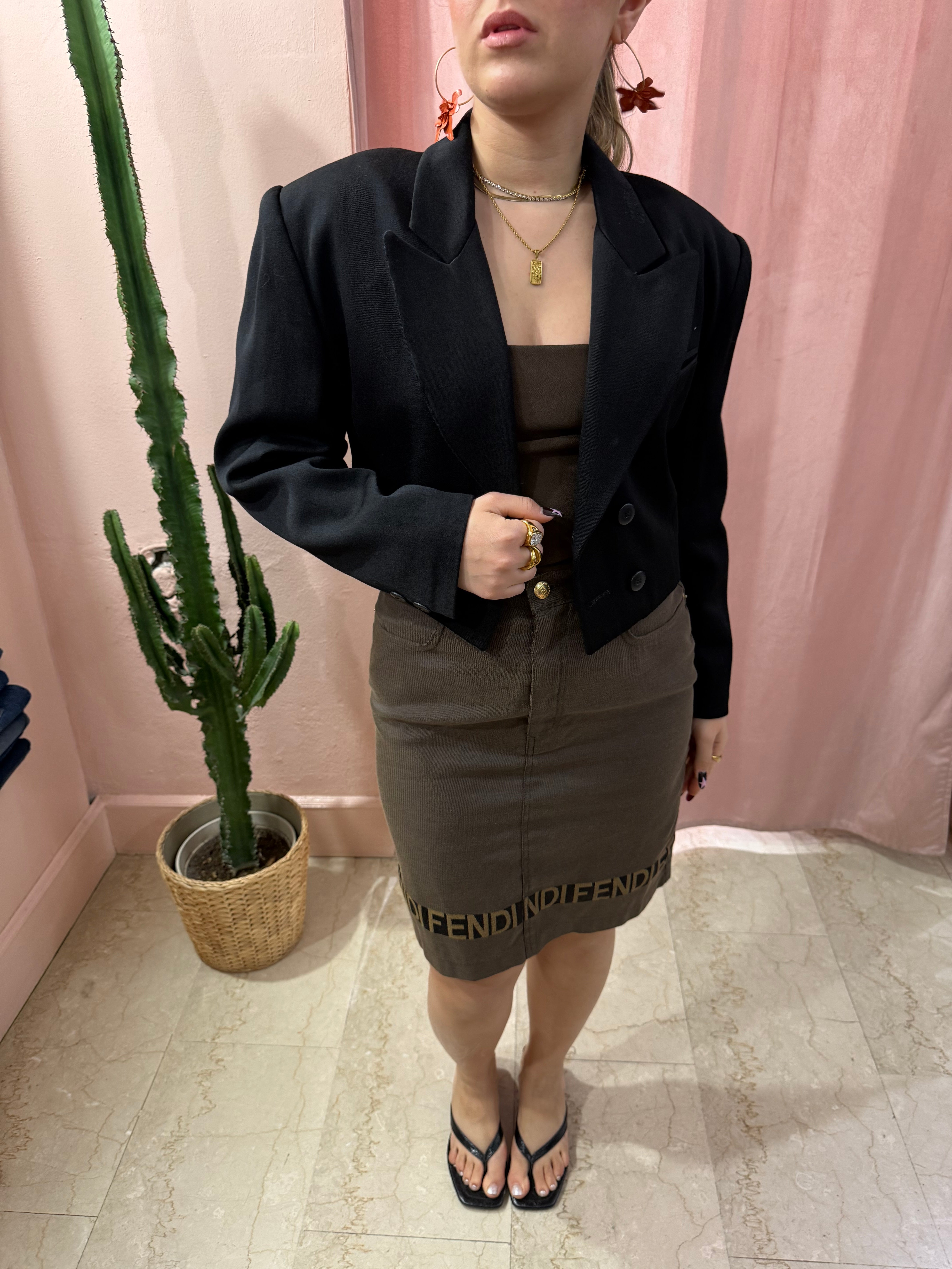 Gonna midi Fendi Roma vintage
