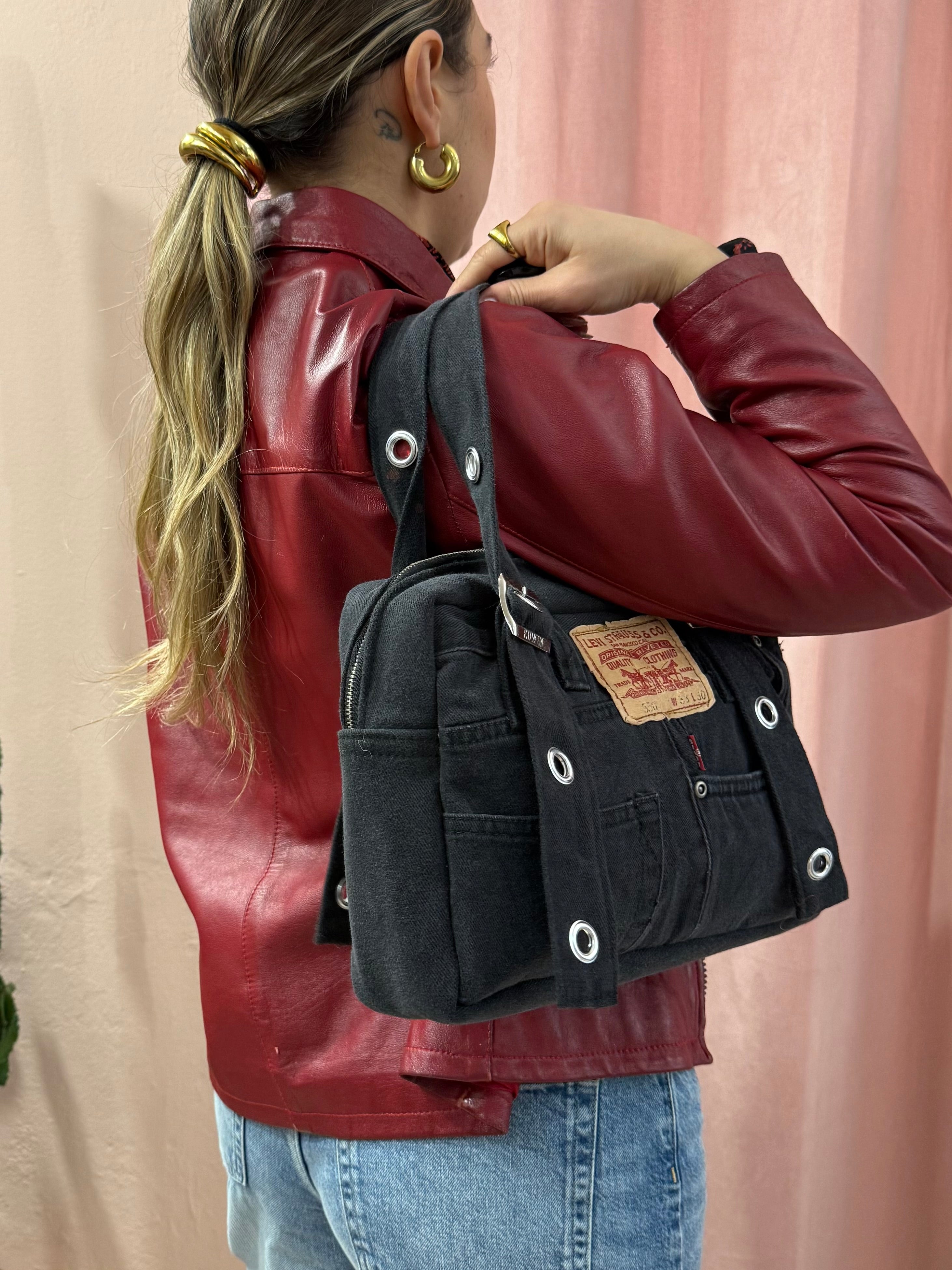 Borsa Levis upcycling nera