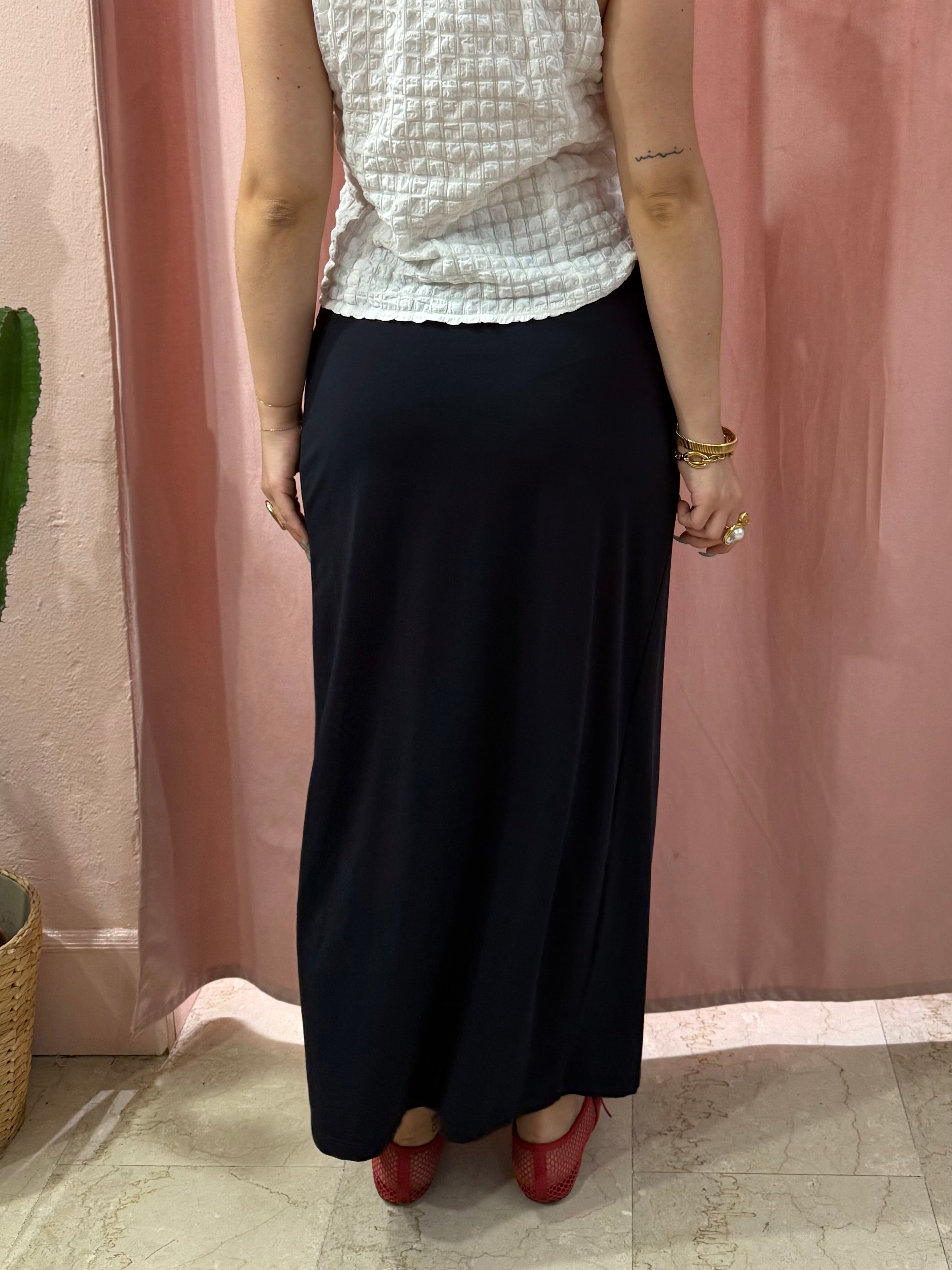 Gonna maxi nera con spacco