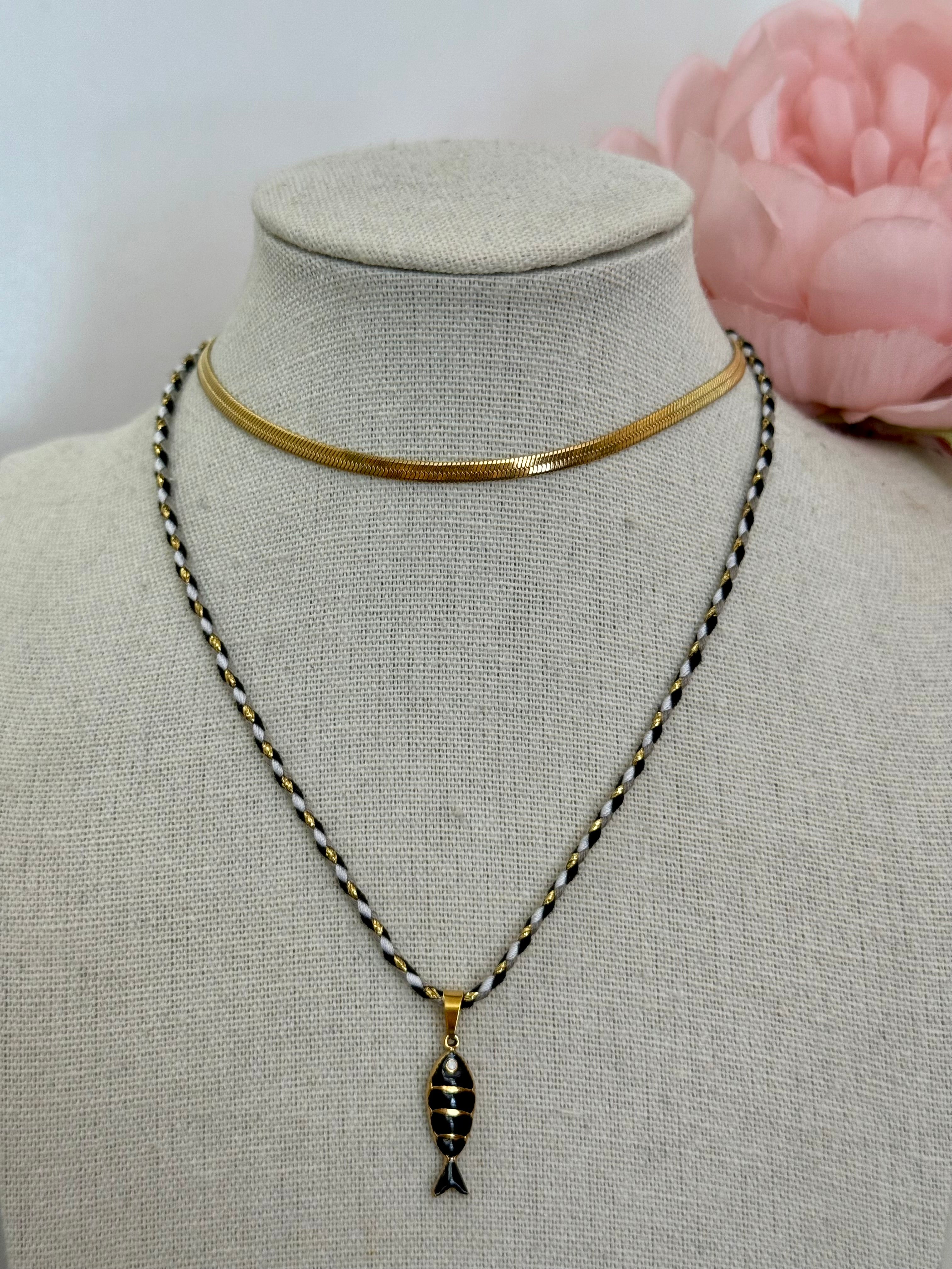 Collana con charm pesce| più colori