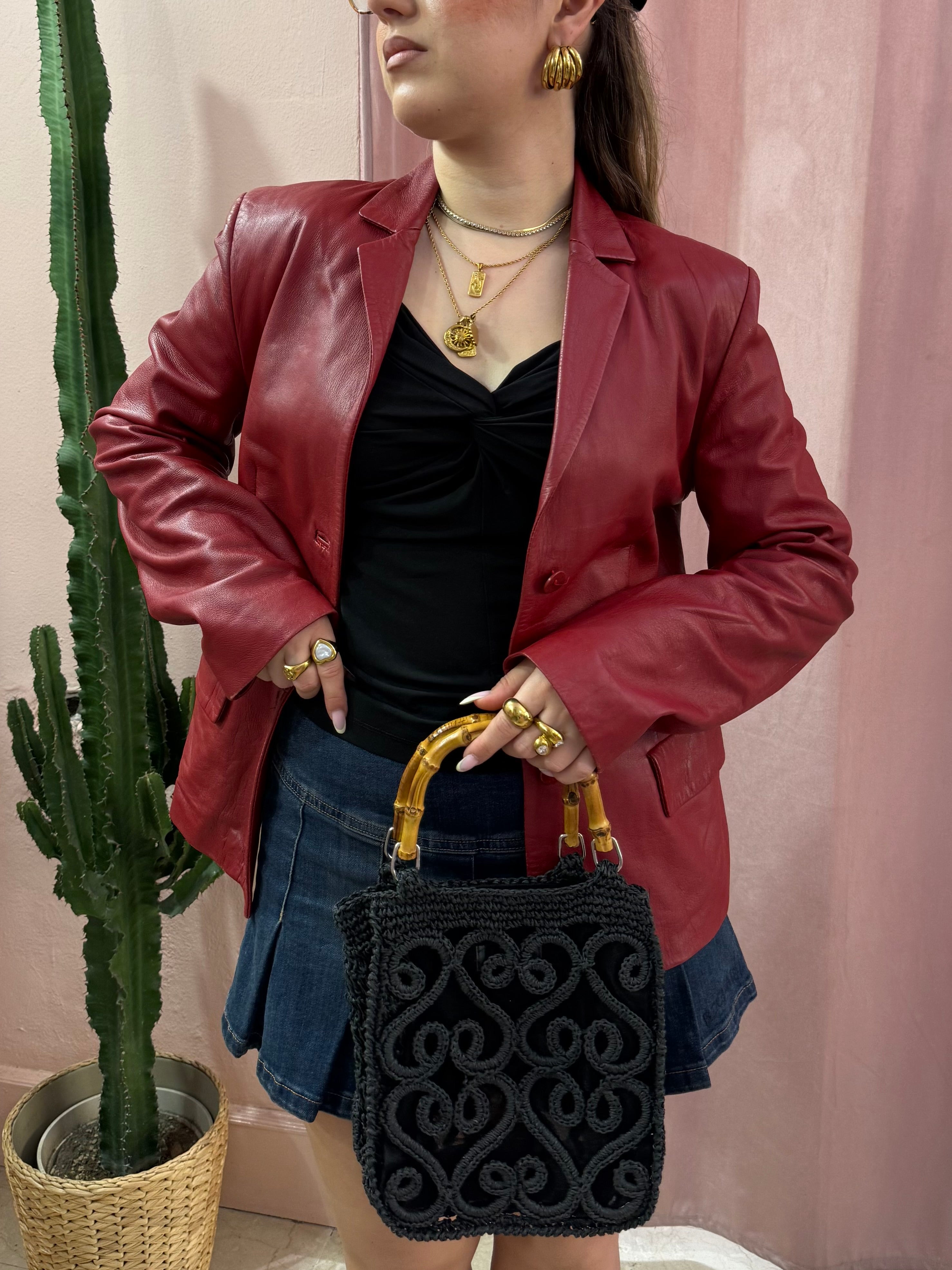 Giacca modello blazer rosso