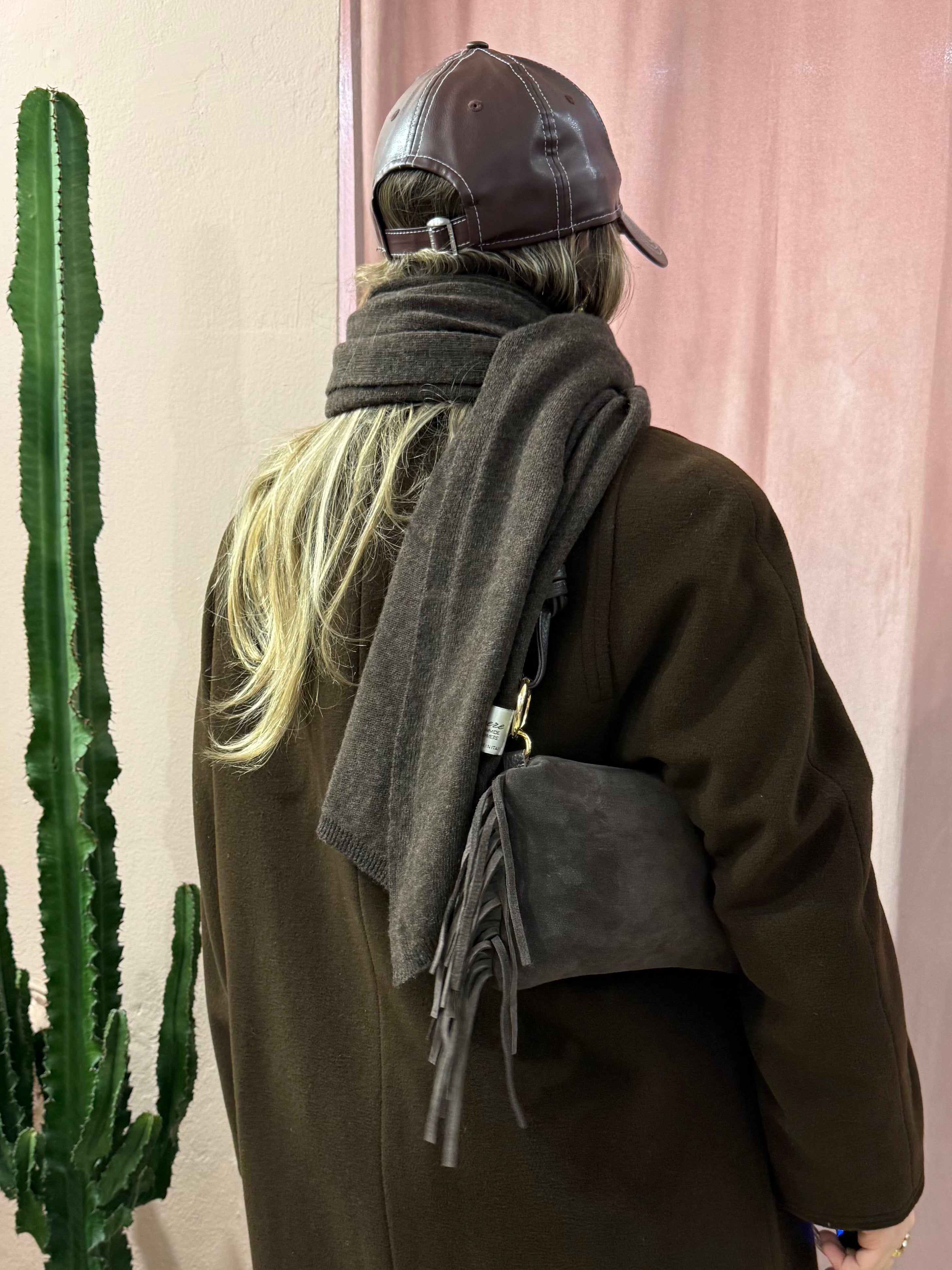 Sciarpa moro lana e cashmere