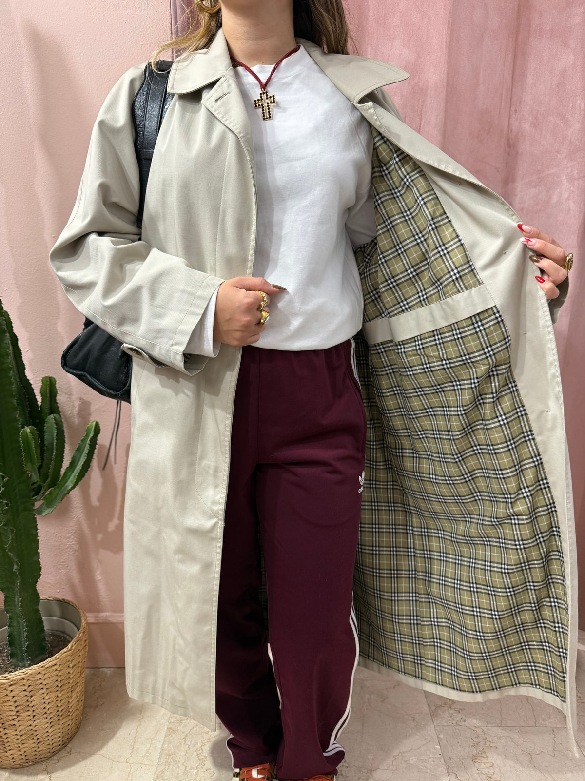 Trench vintage grigio