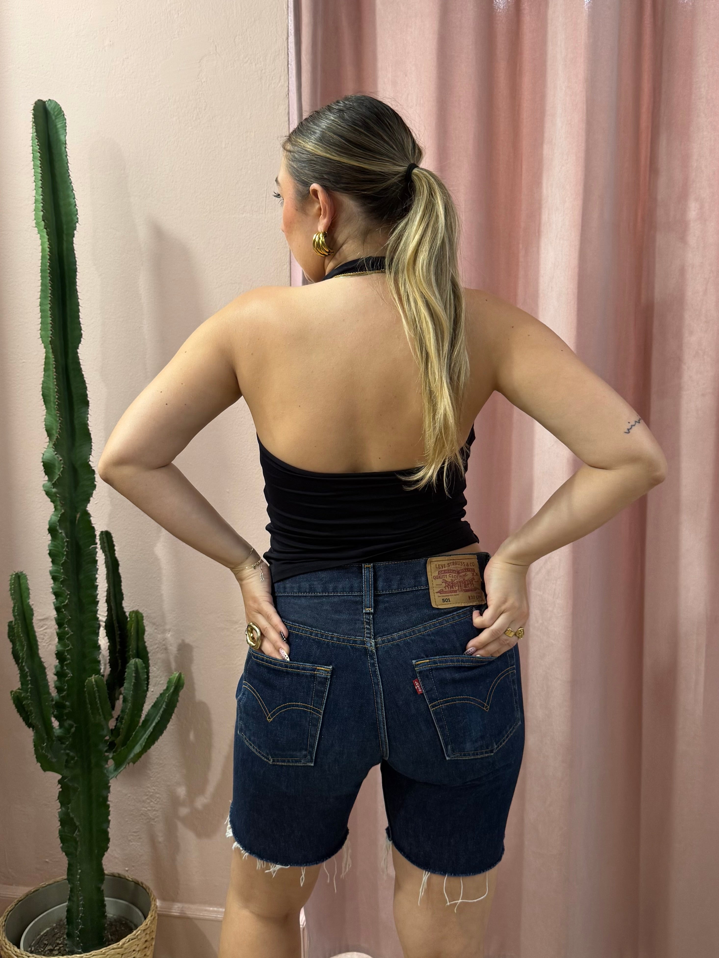 Bermuda Levis vintage denim scuro