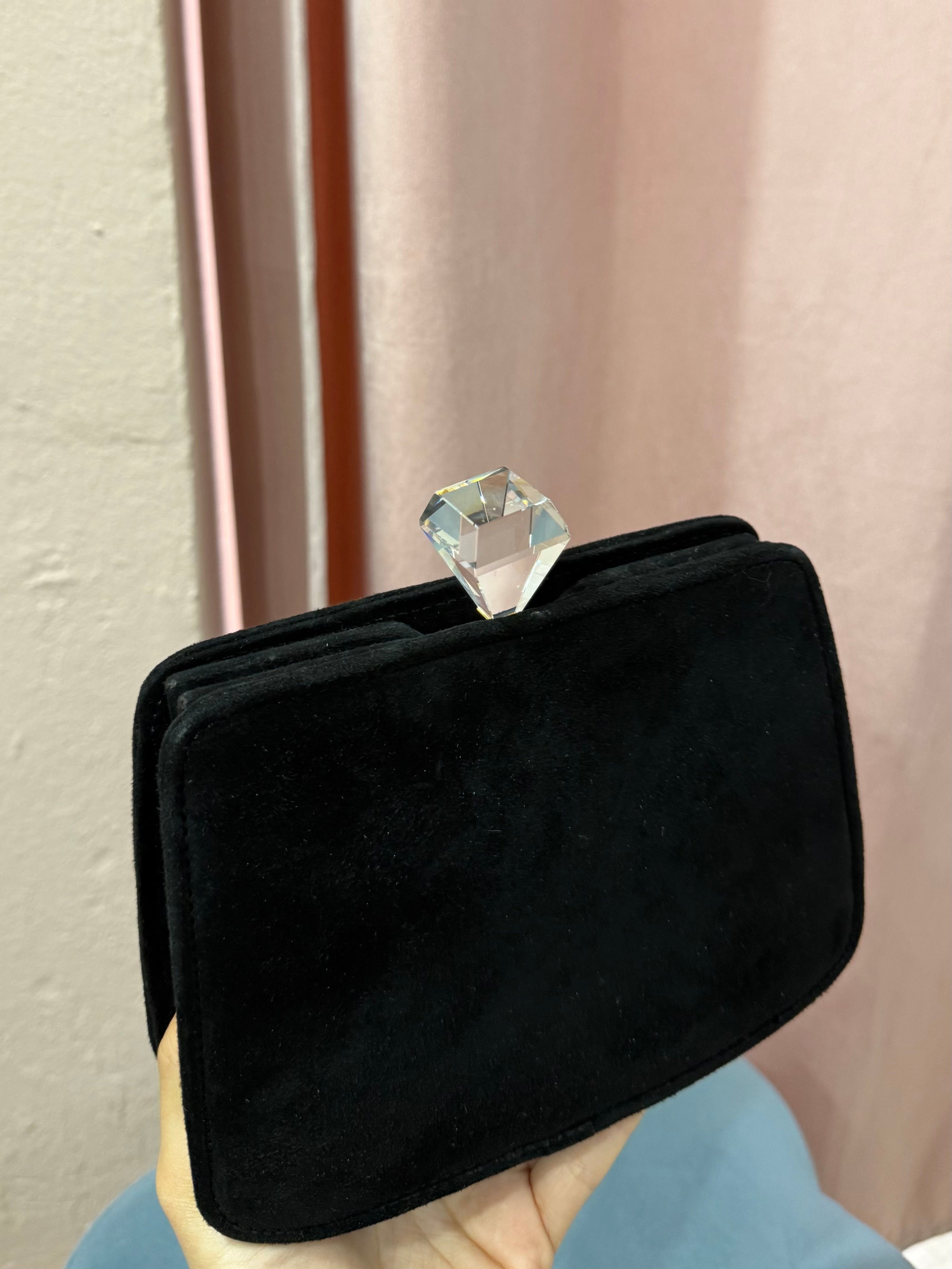 Clutch Escada nera in velluto