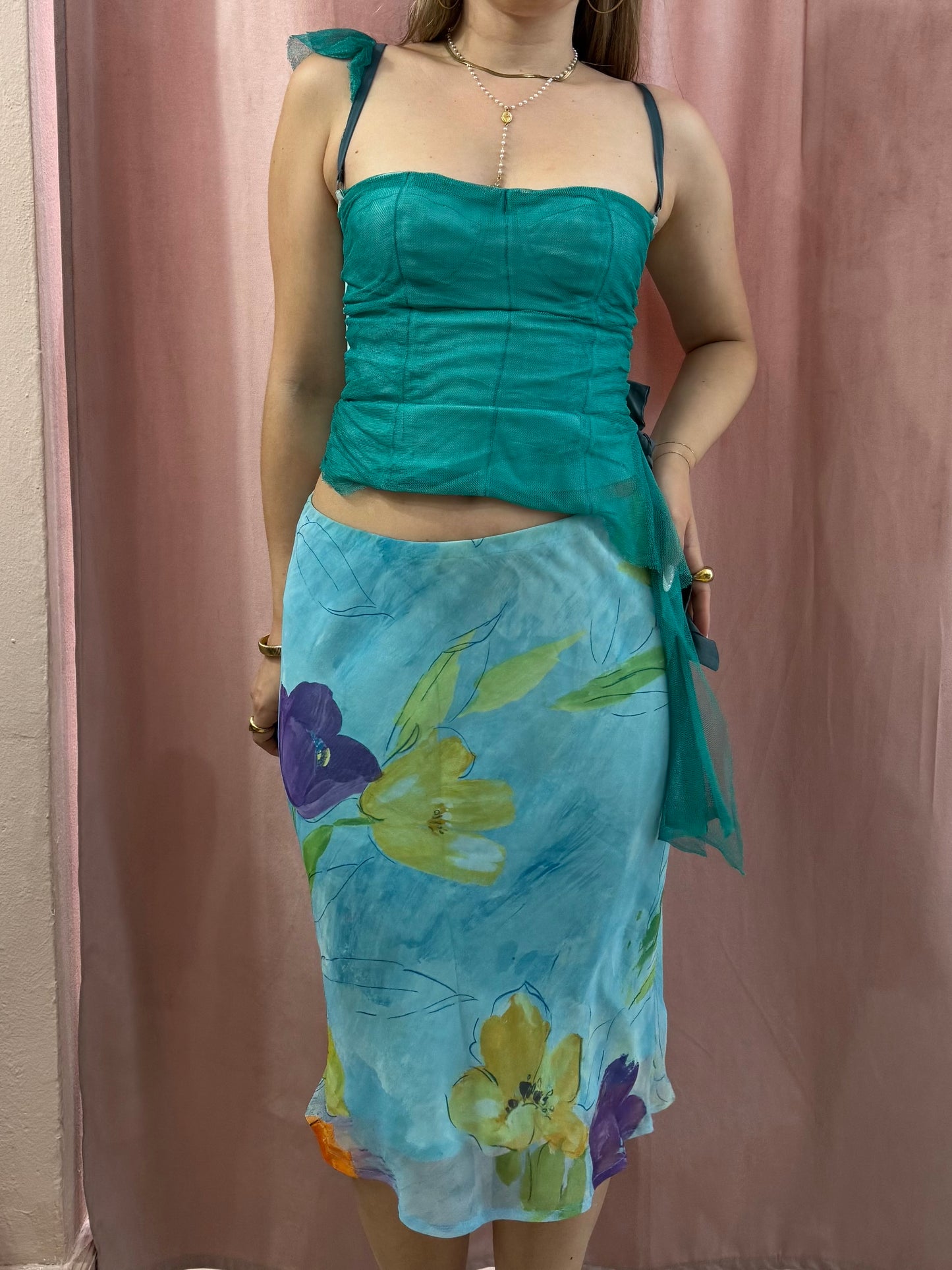 Top Pinko verde acqua