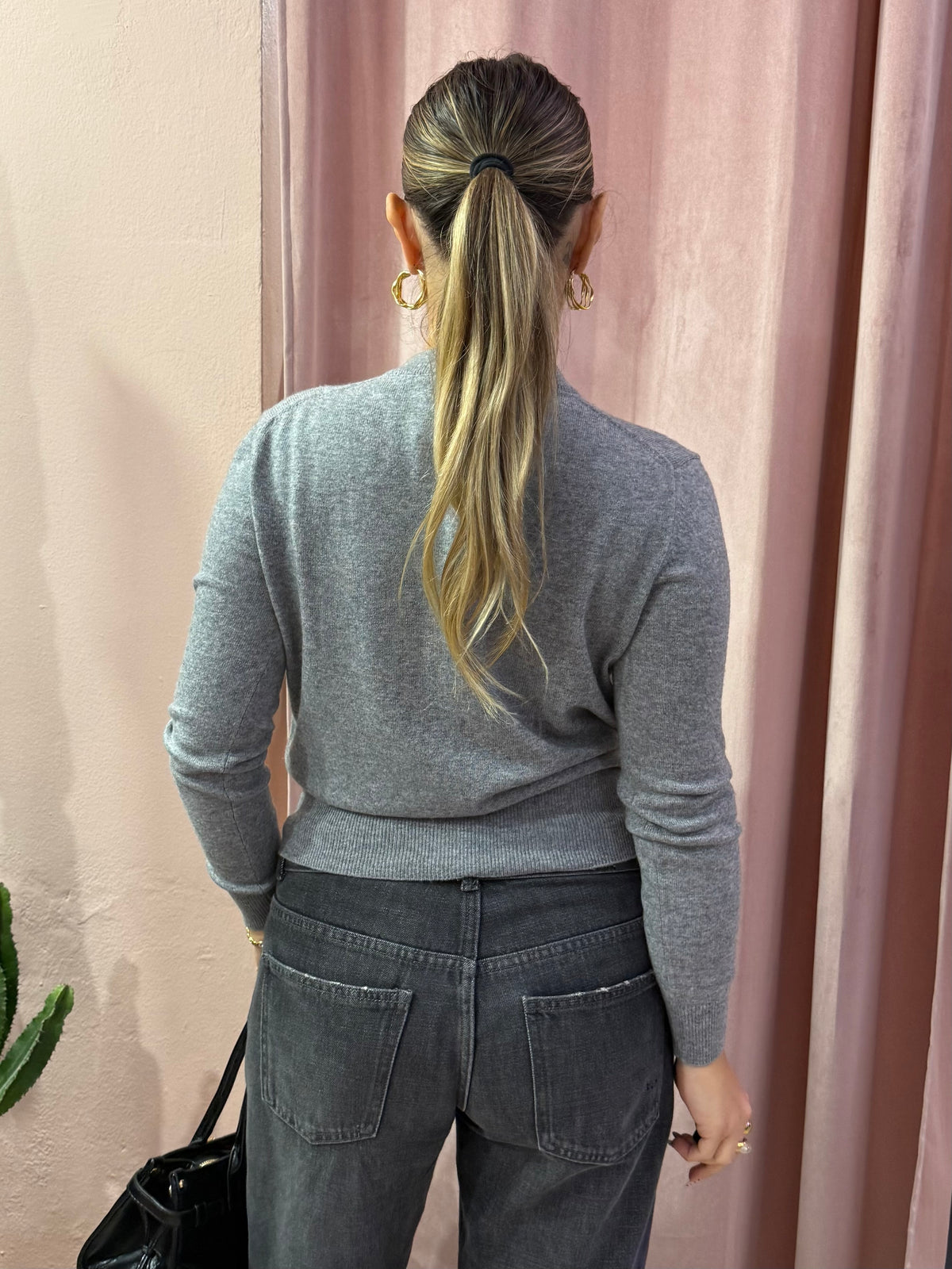 cardigan a rombi Ballantyne lana e cashmere