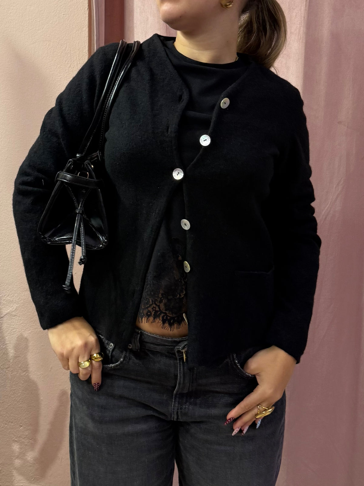 cardigan max mara weekend con bottoni madreperla