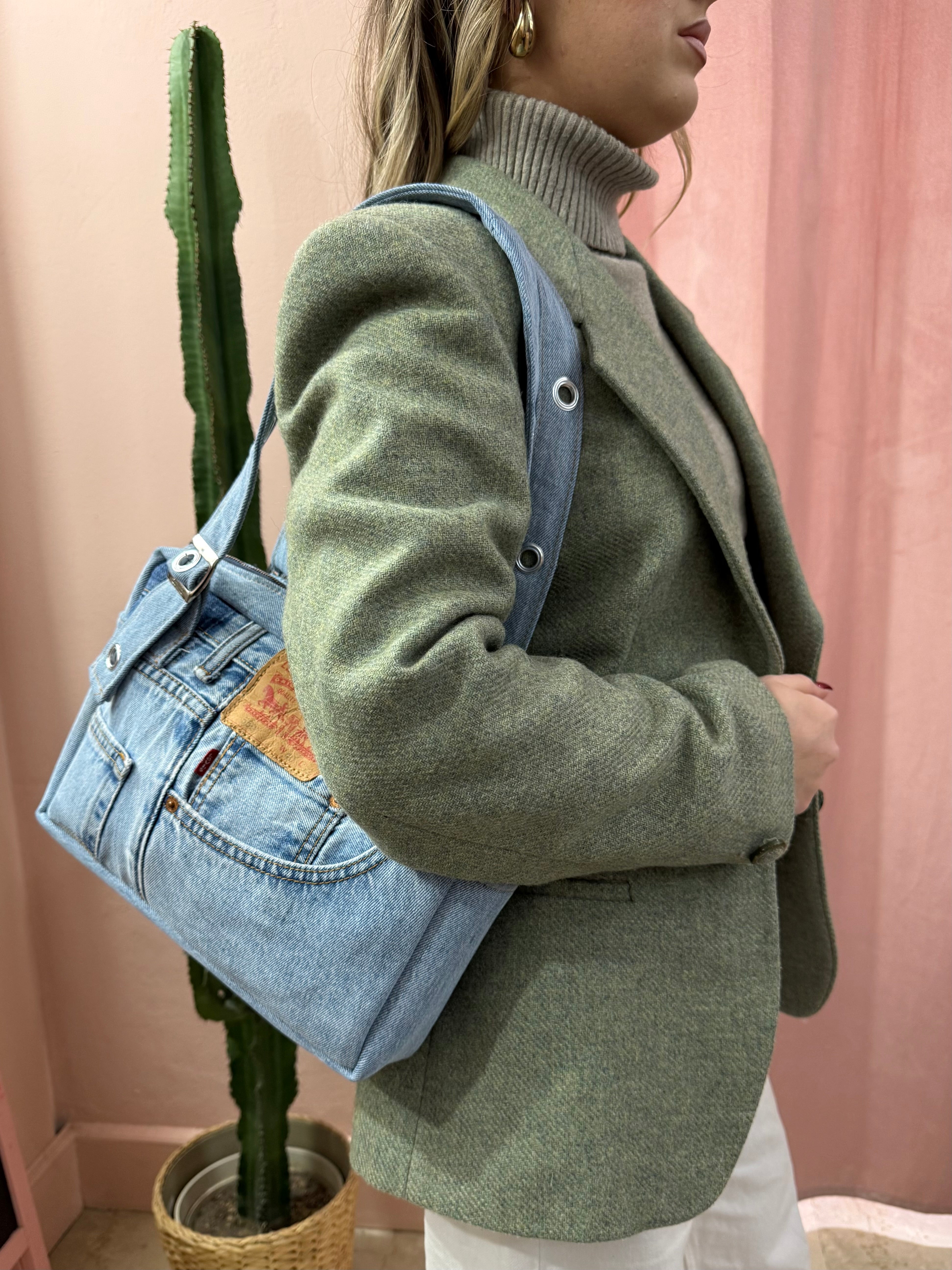 Borsa Levis upcycling denim chiaro