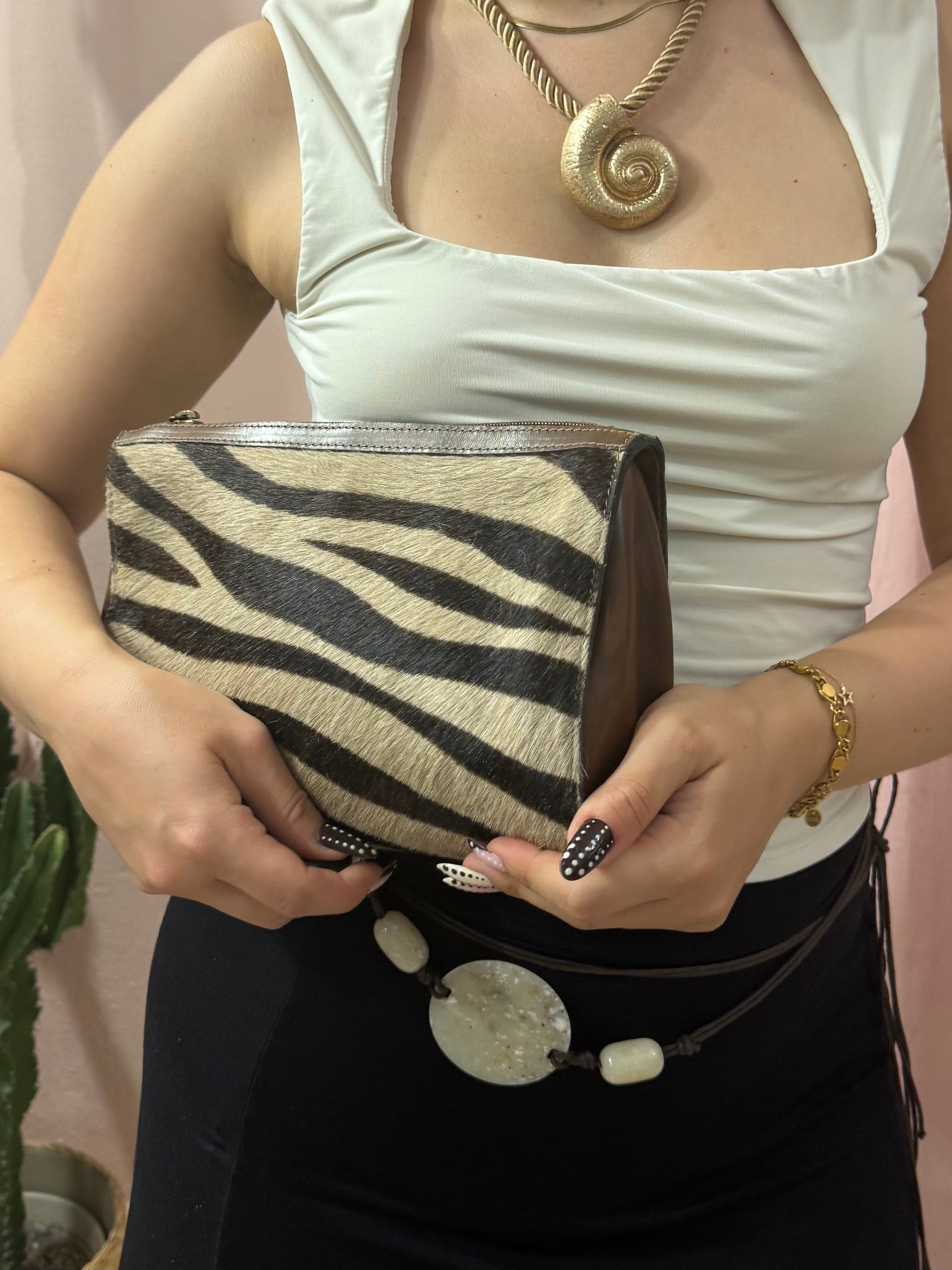 Pochette vintage in cavallino