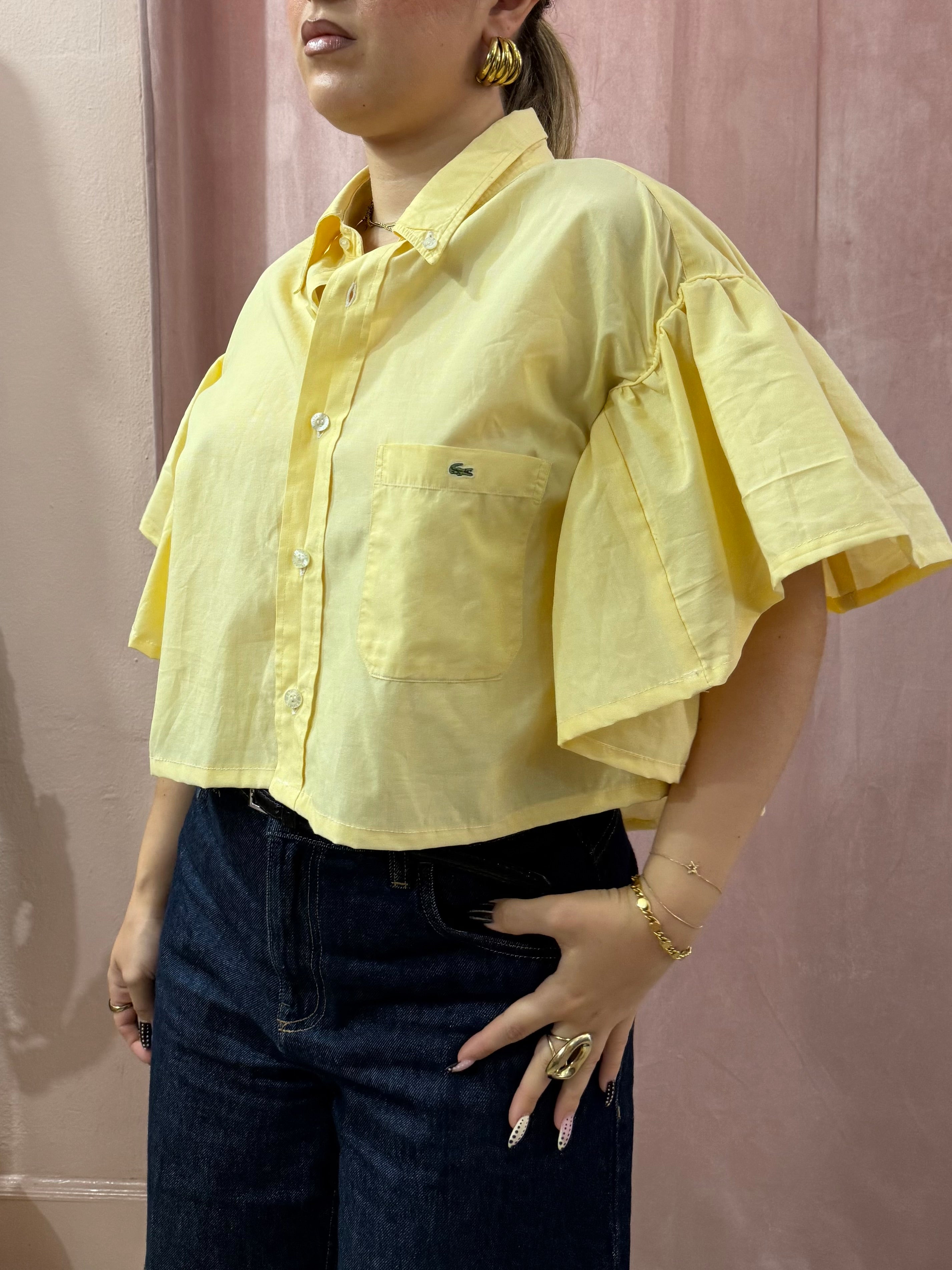 Camicia Lacoste upcycling gialla