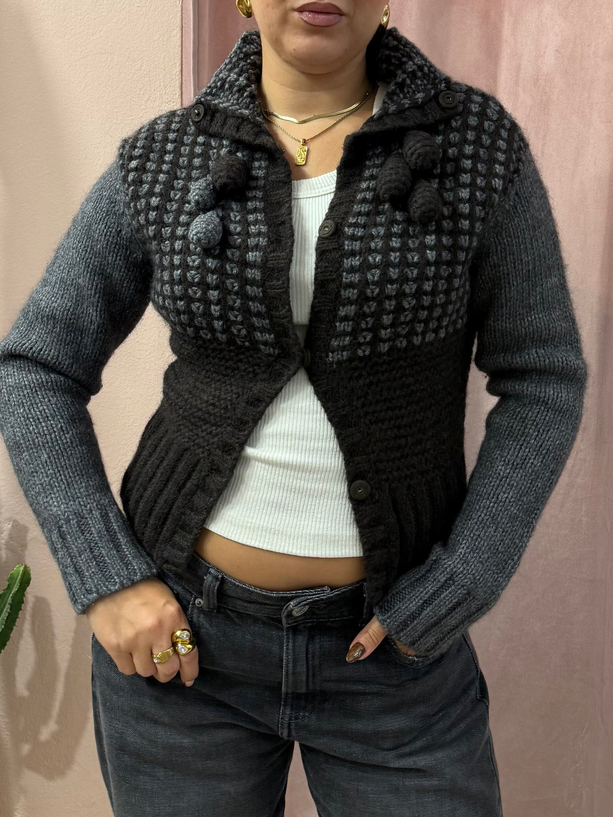 Cardigan Pinko lana e alpaca