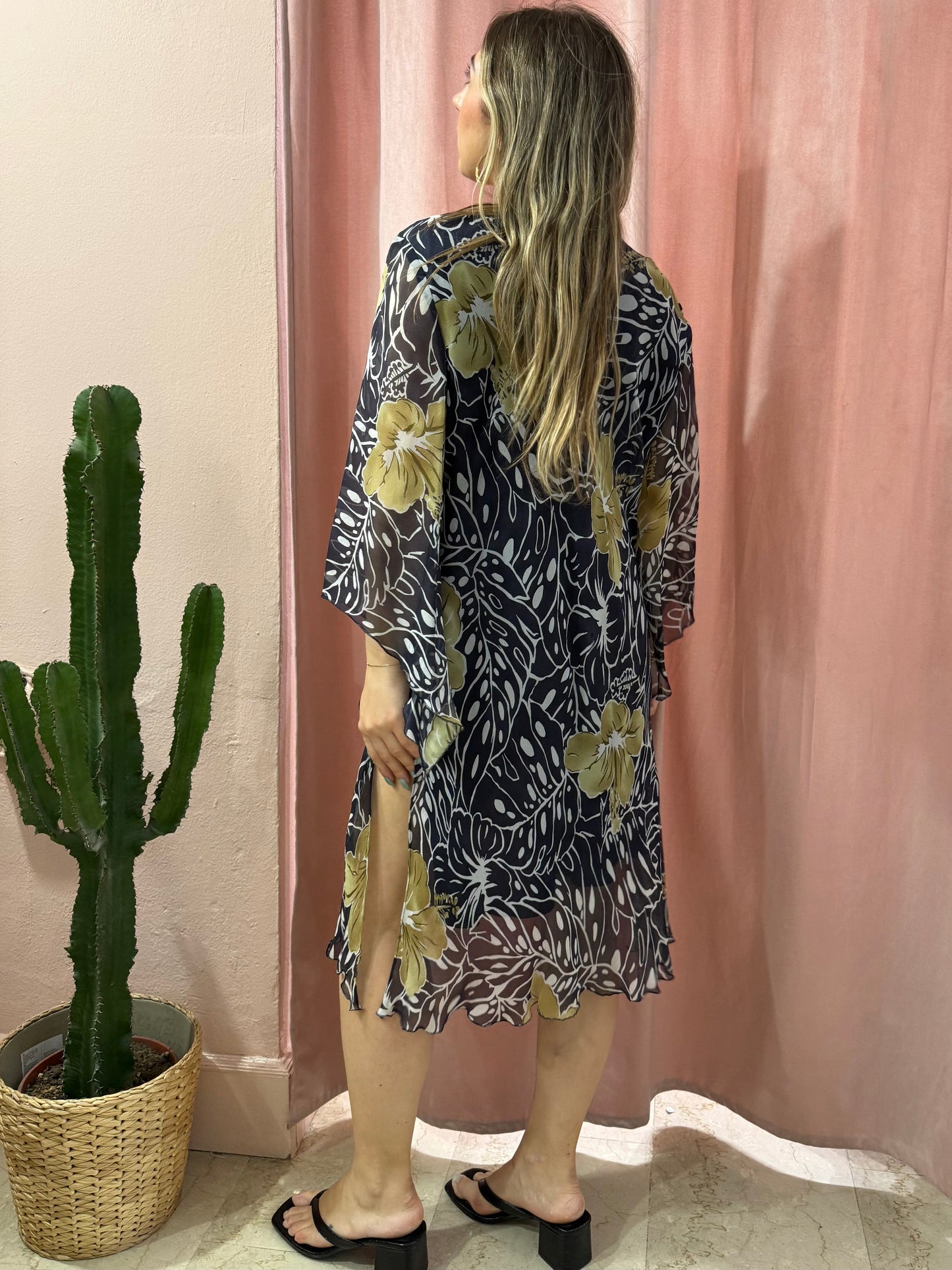 Vestito morbido in fantasia embroidered