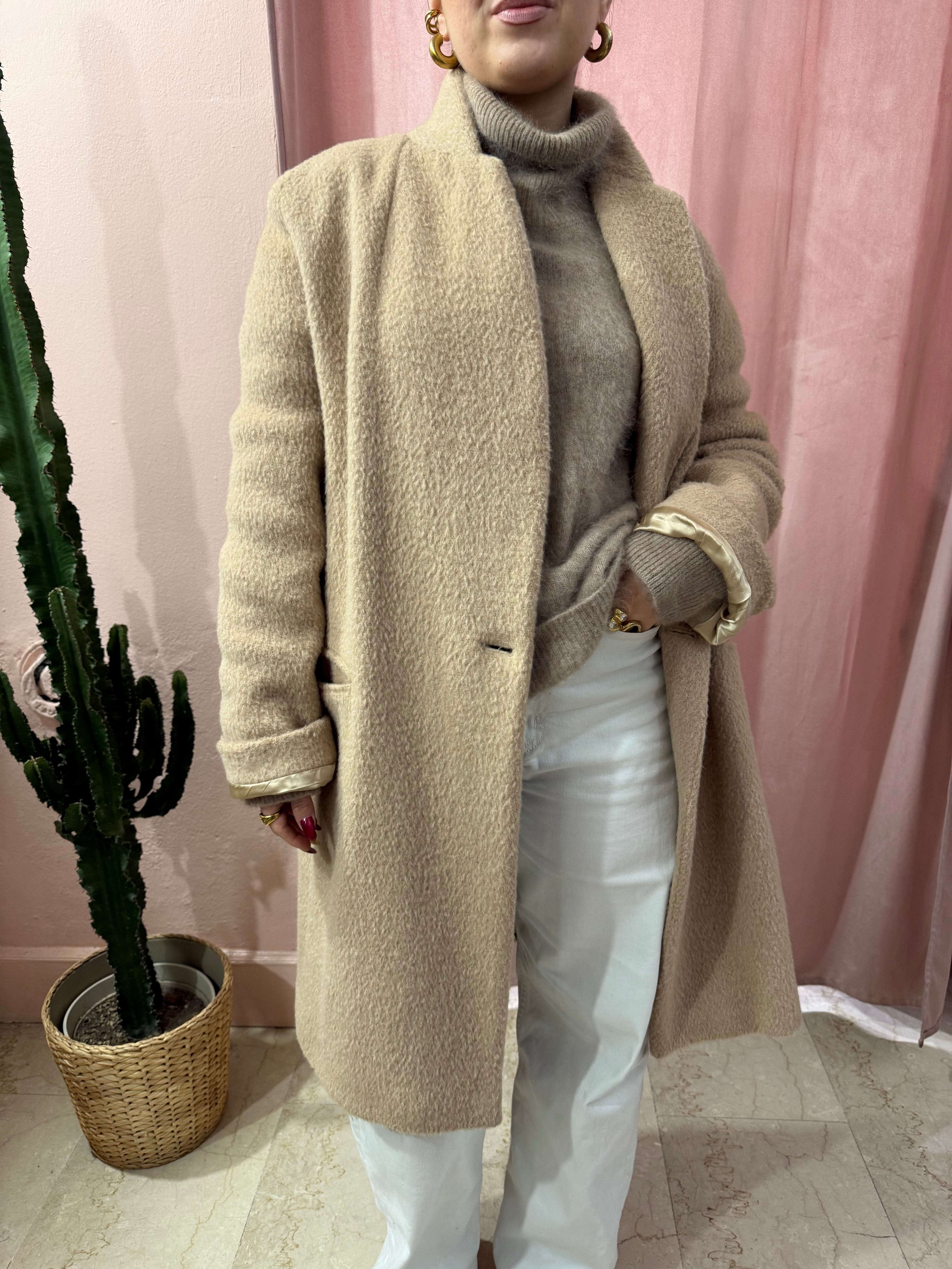 Cappotto Les Copains lana, alpaca e mohair