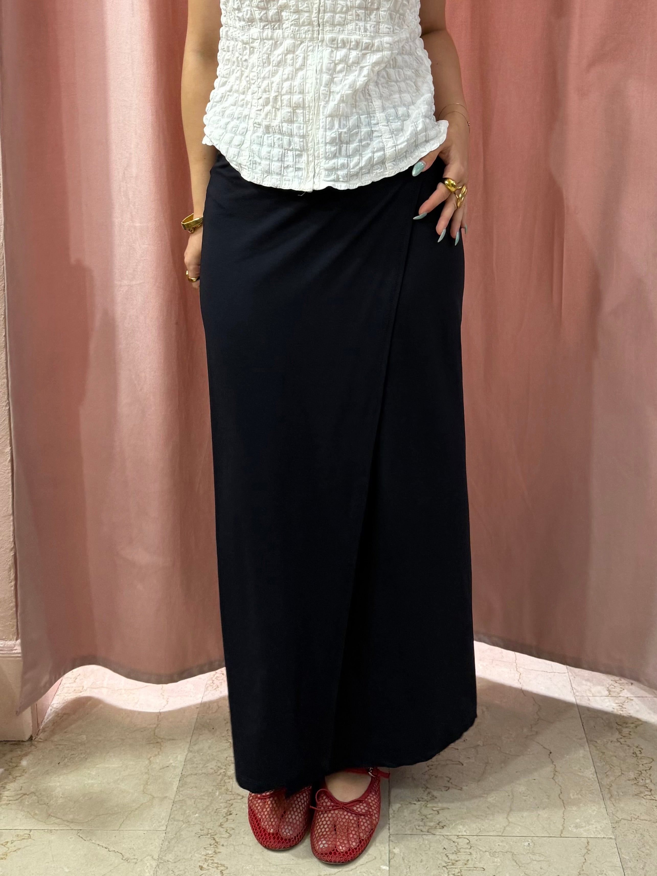 Gonna maxi nera con spacco