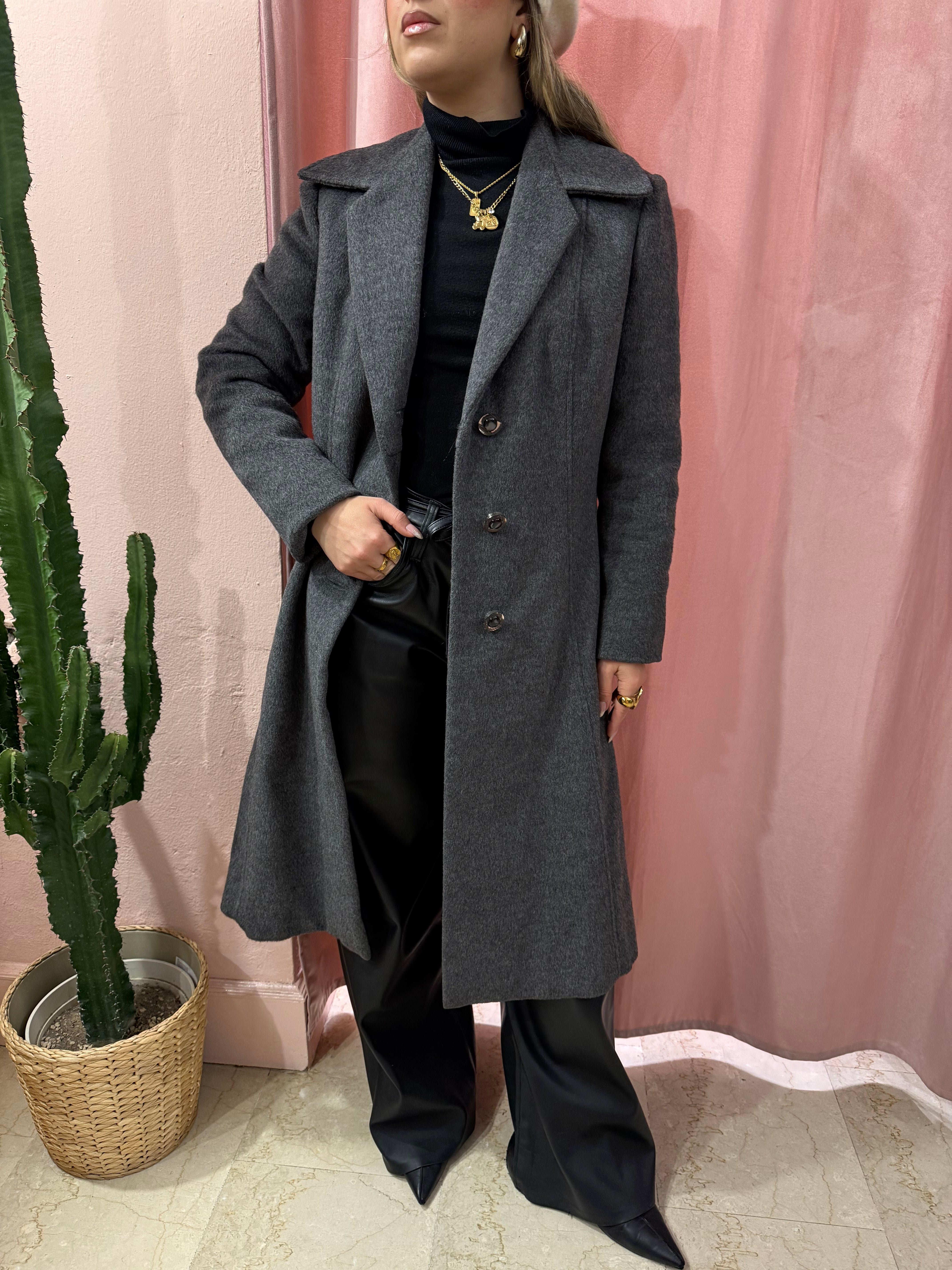 Cappotto sartoriale in lama grigio