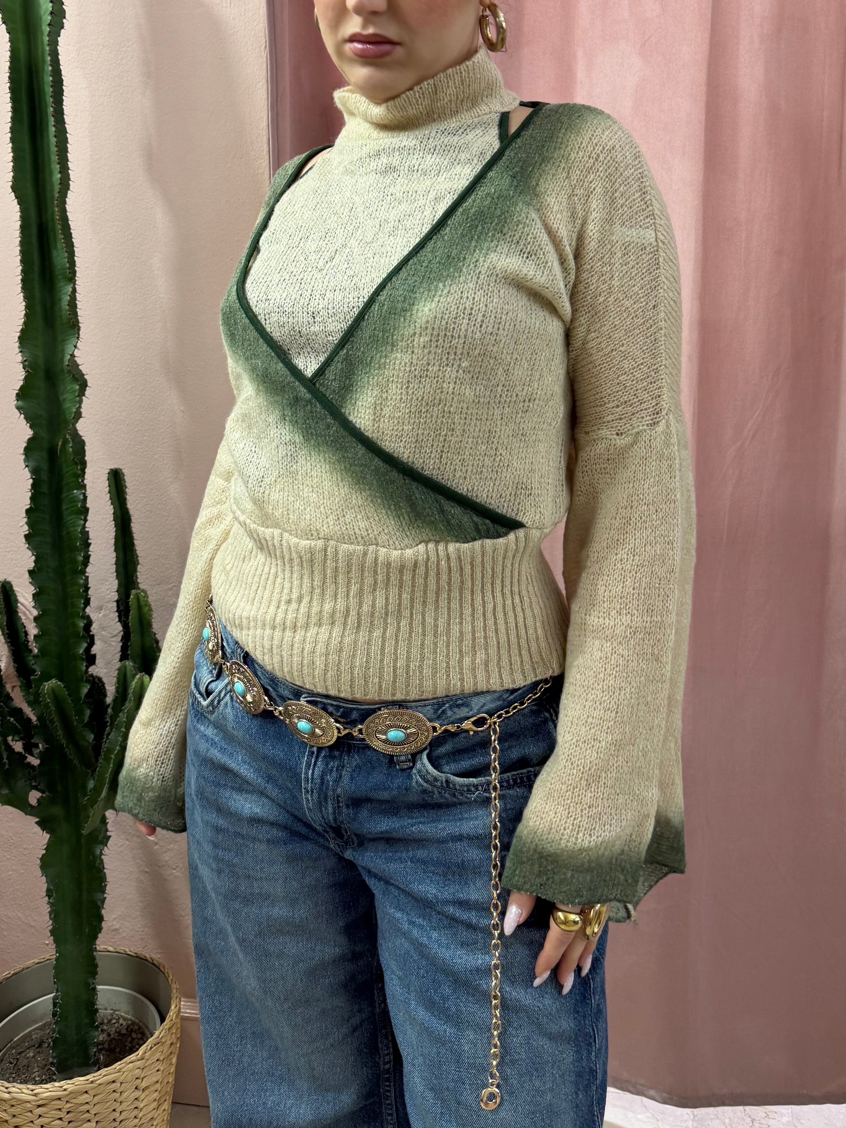 Top in maglia 00s misto lana