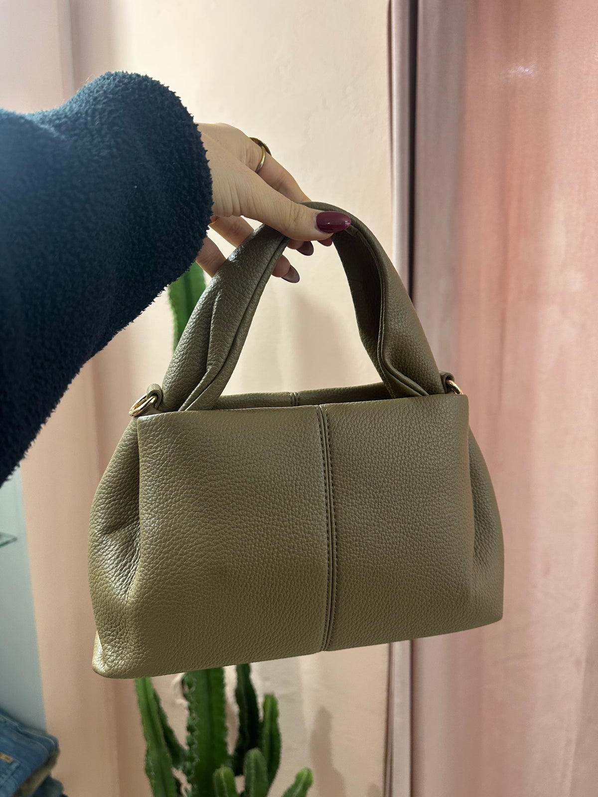 Borsa a mano verdone con tracolla