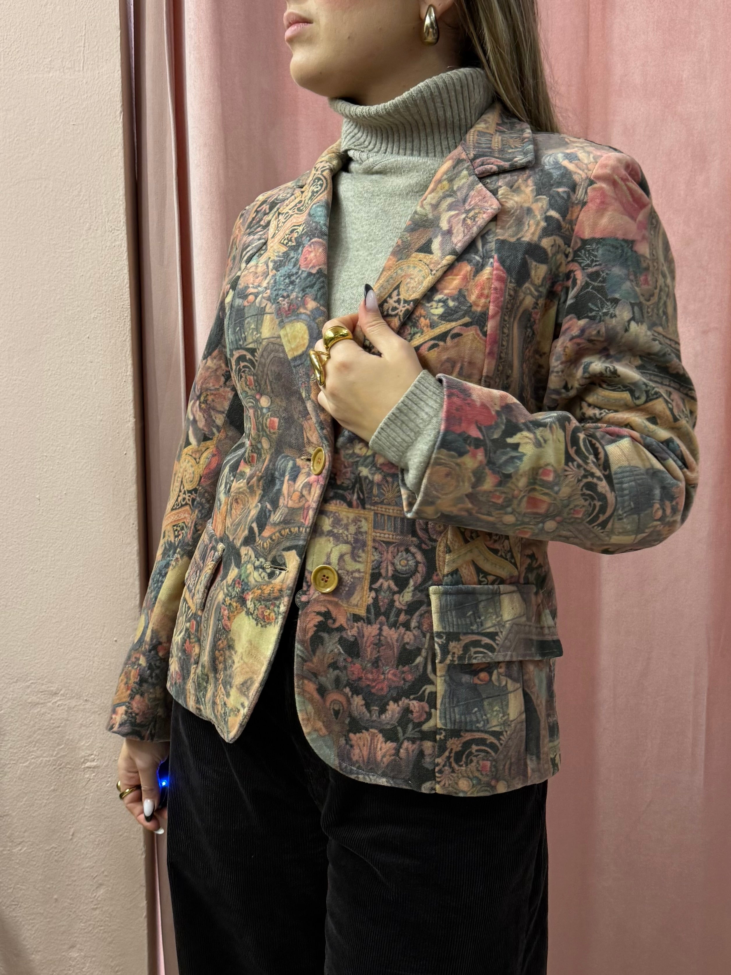 Blazer 00s stampa barocca