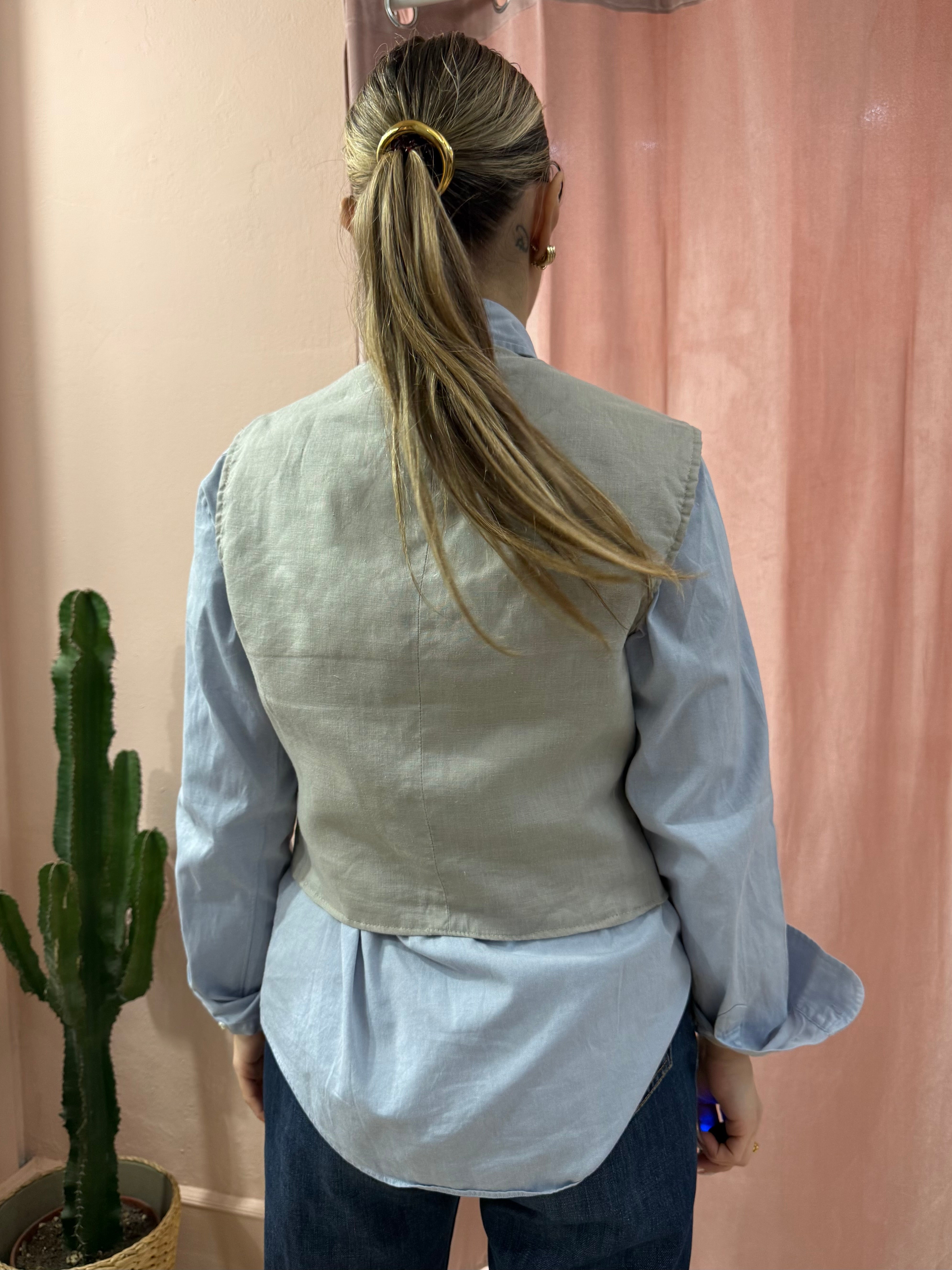 Gilet upcycling fiocchi grigio chiaro