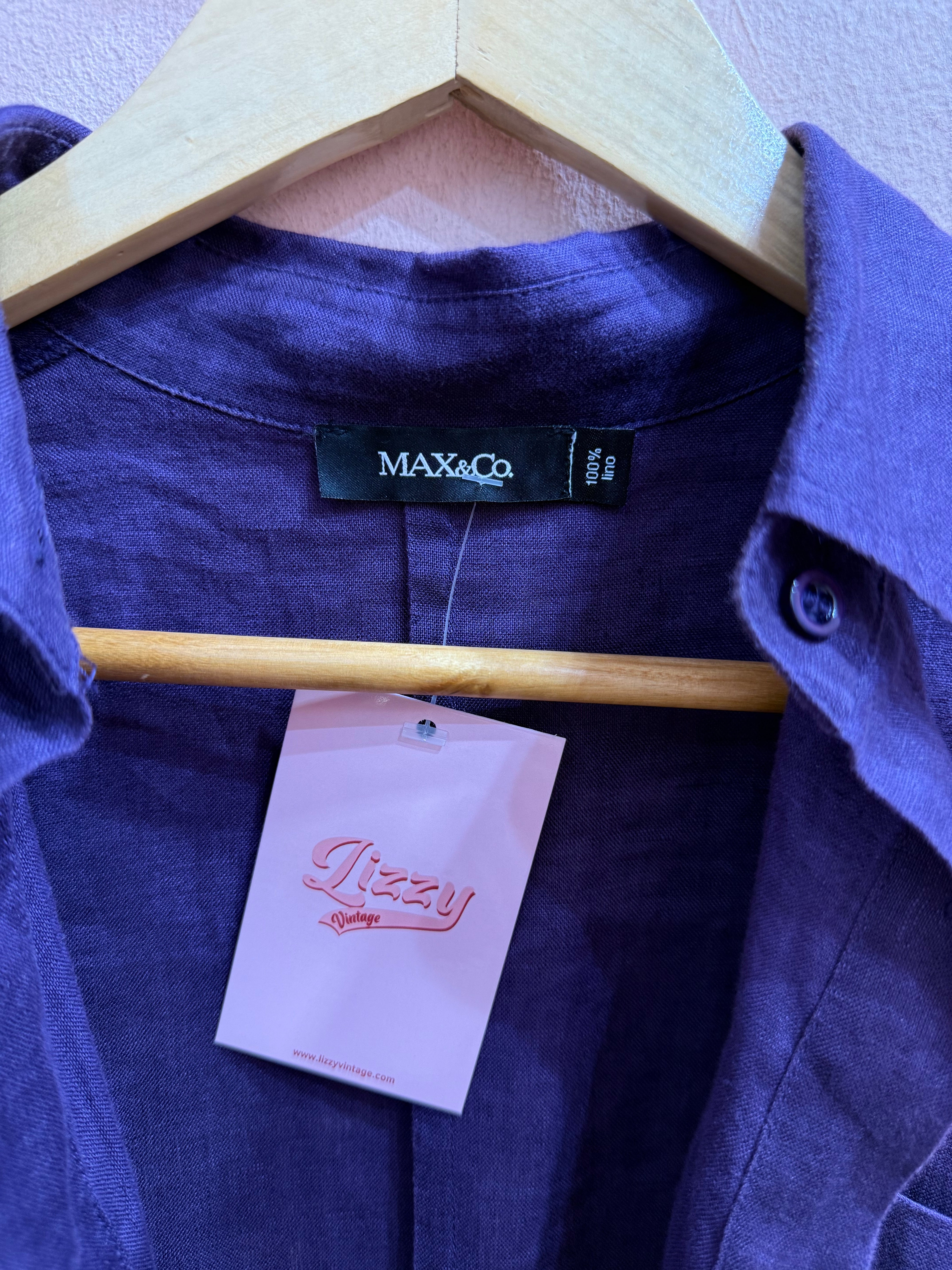 Camicia viola Max&co in puro lino