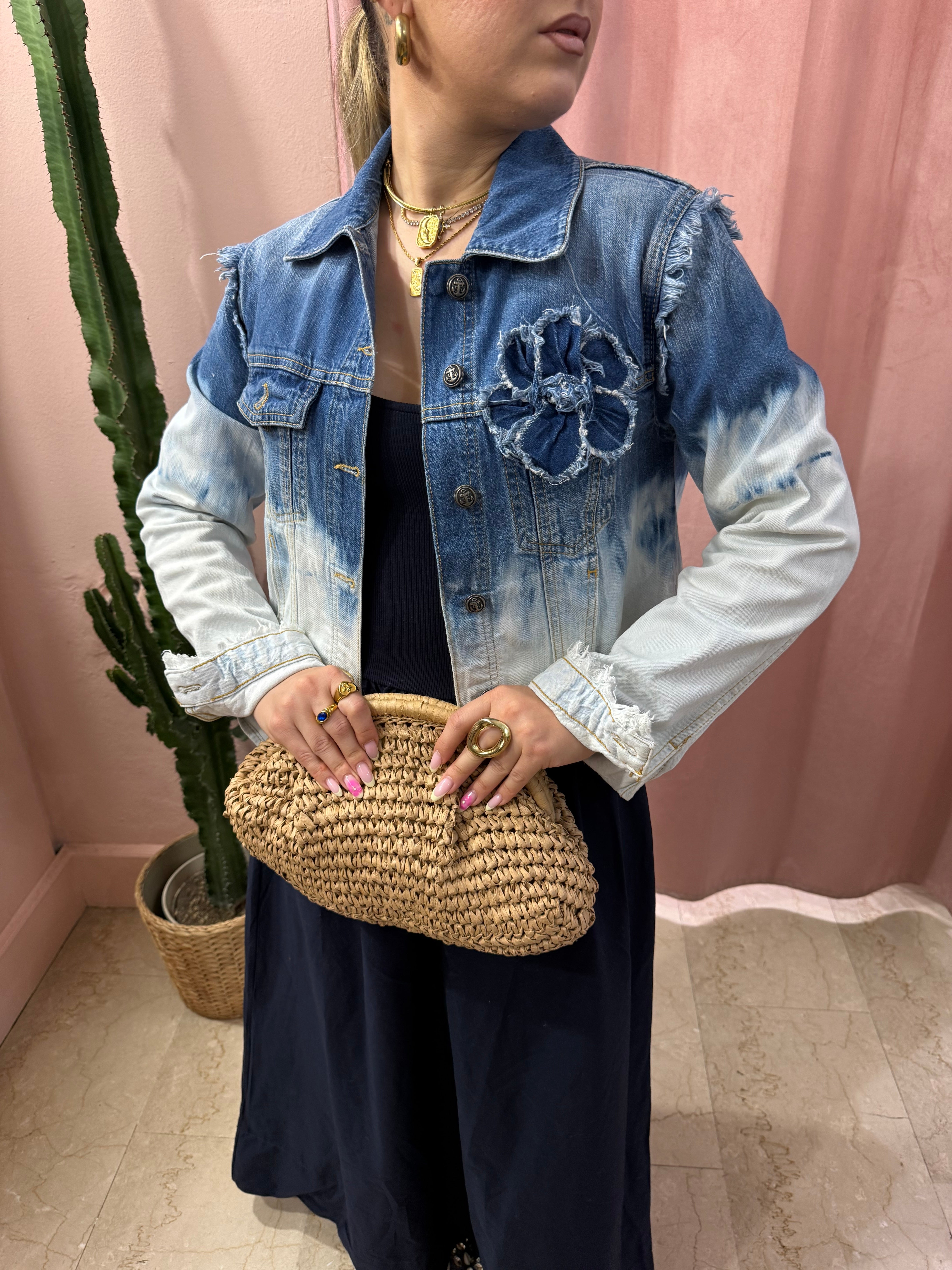 Giacca in denim Max&co con fiore