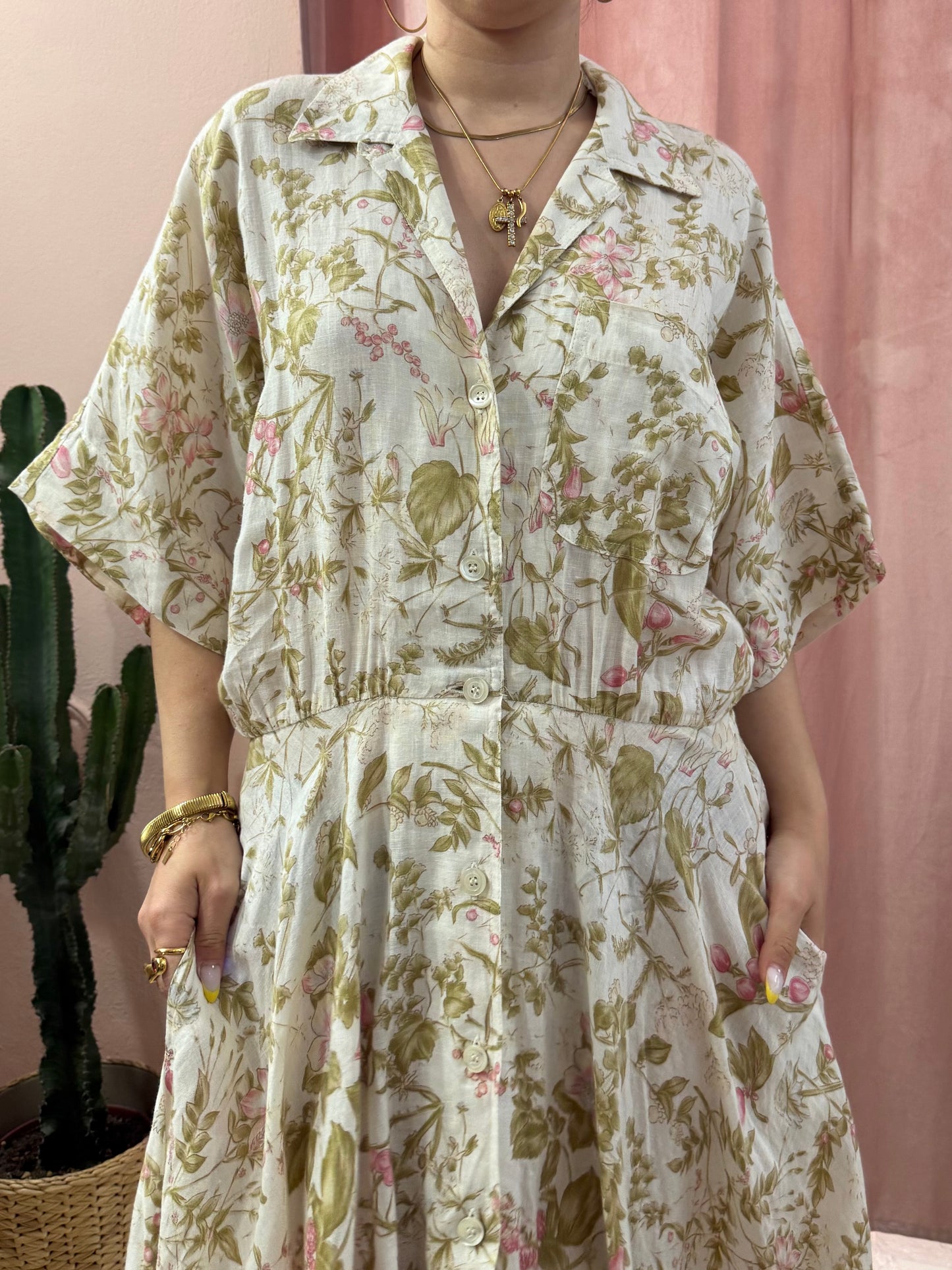 Maxi vestito Marella in puro lino