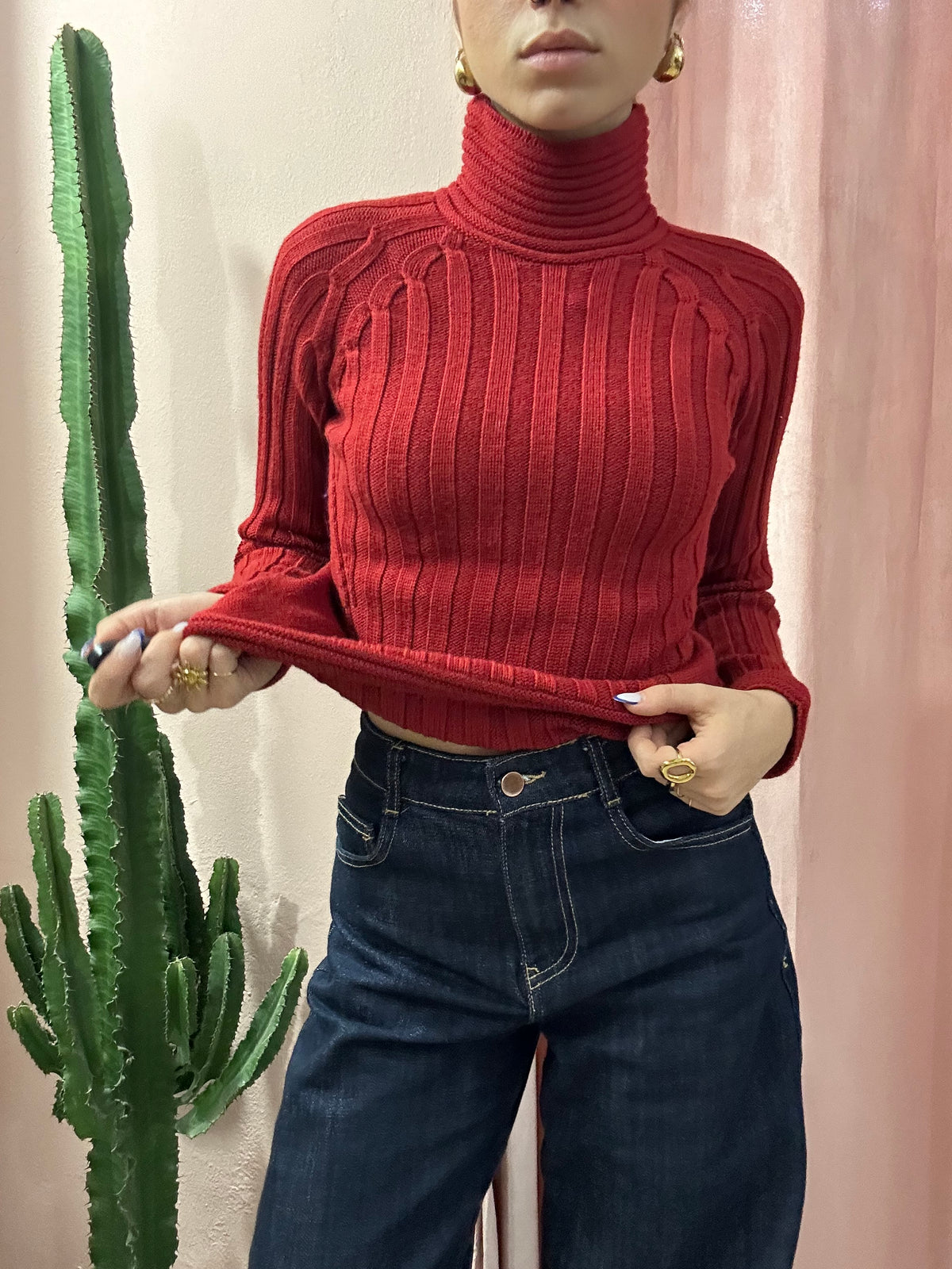 Maglione dolcevita Max Mara rosso