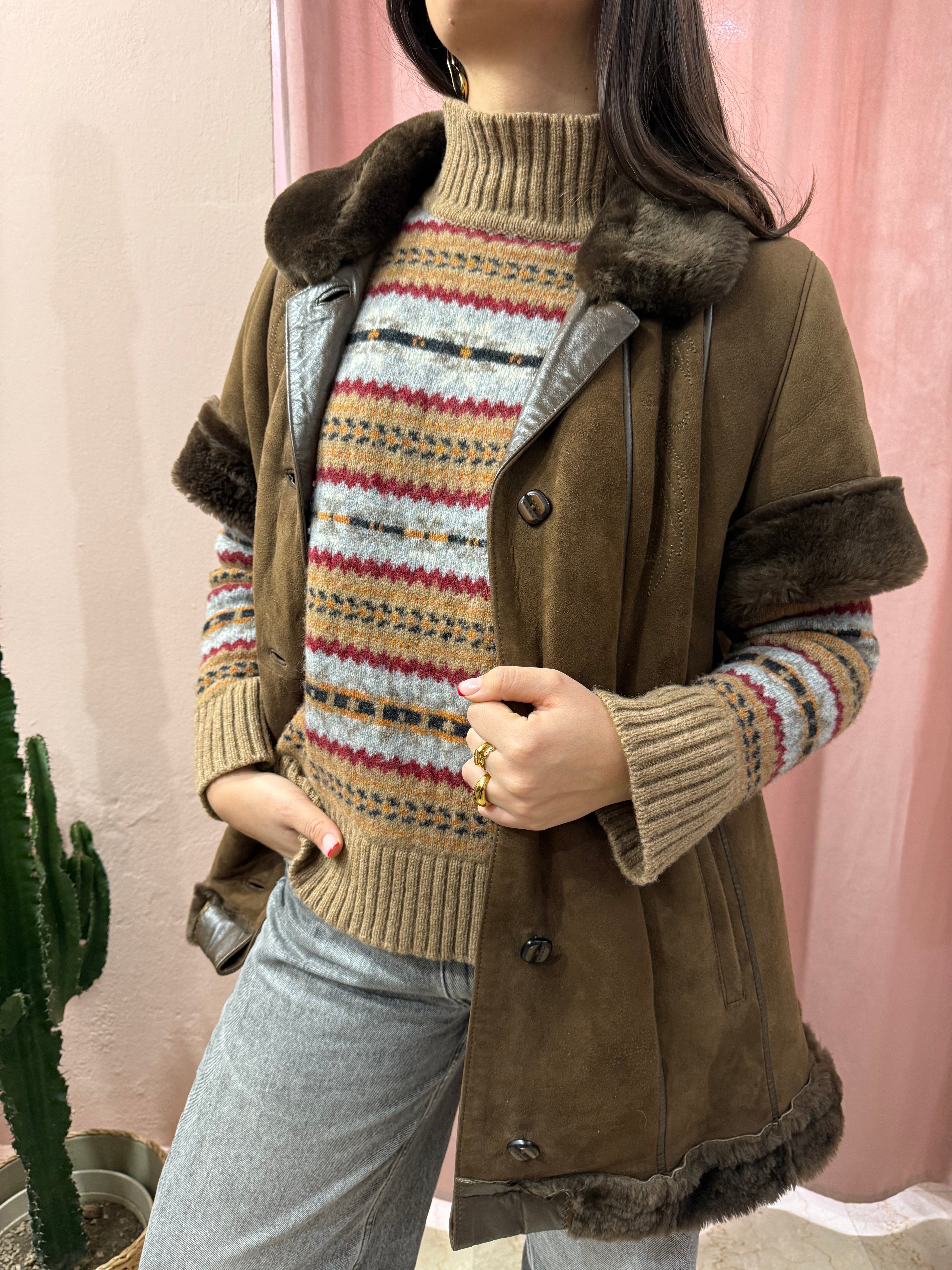 Montone Shearling cioccolato
