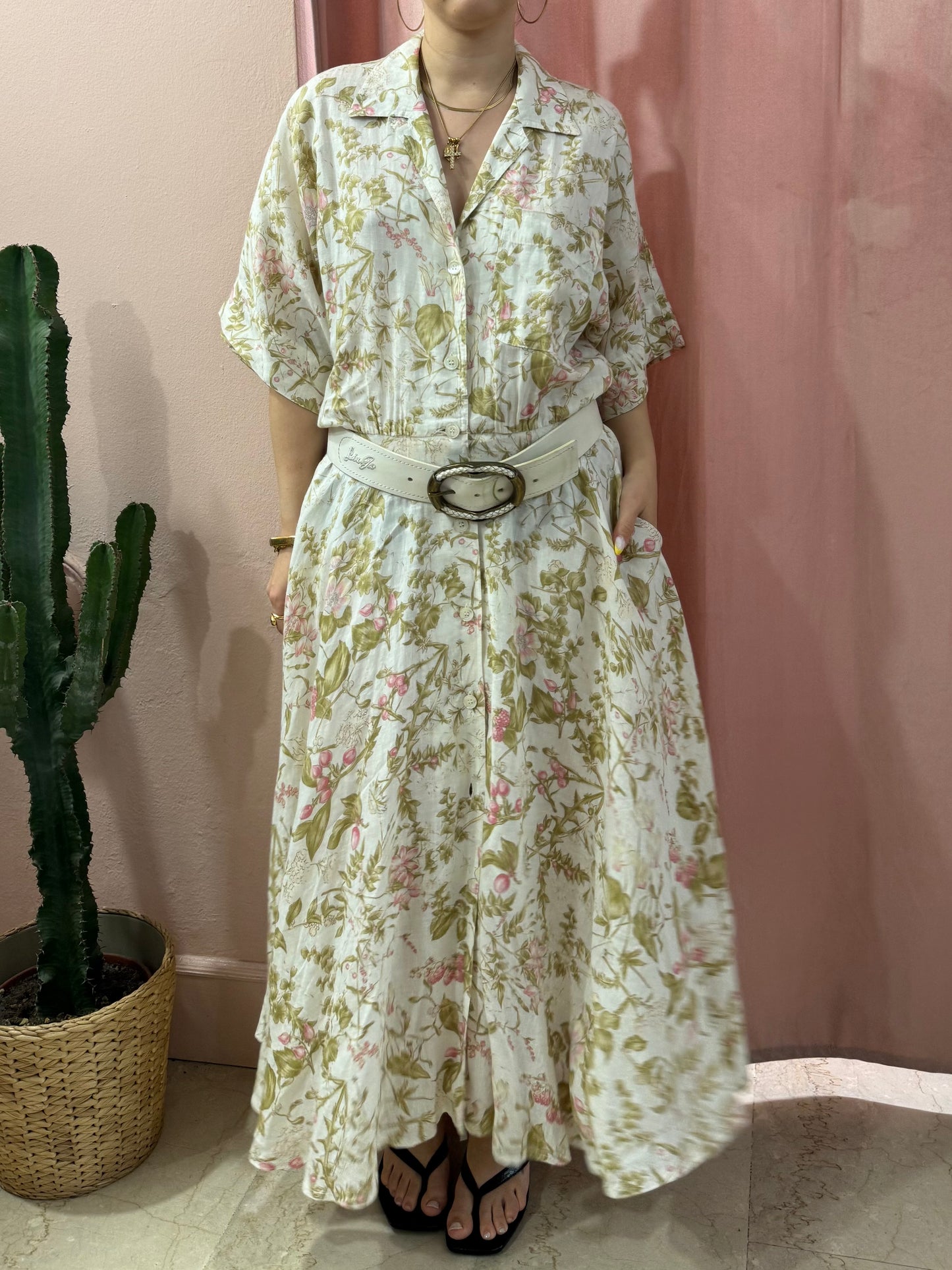 Maxi vestito Marella in puro lino