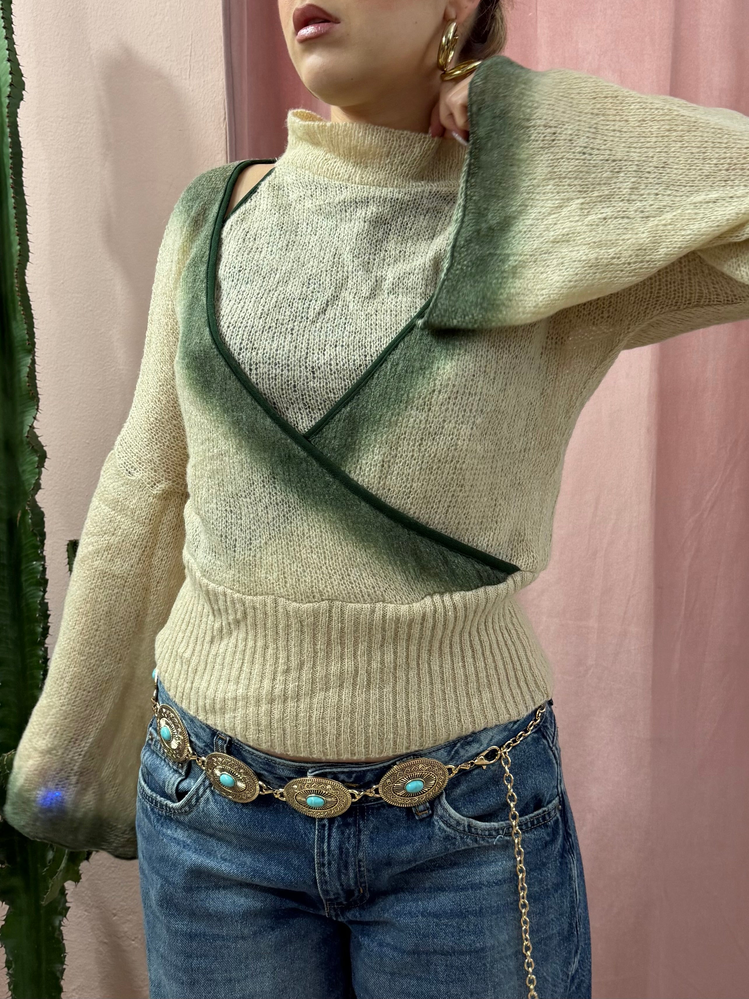 Top in maglia 00s misto lana