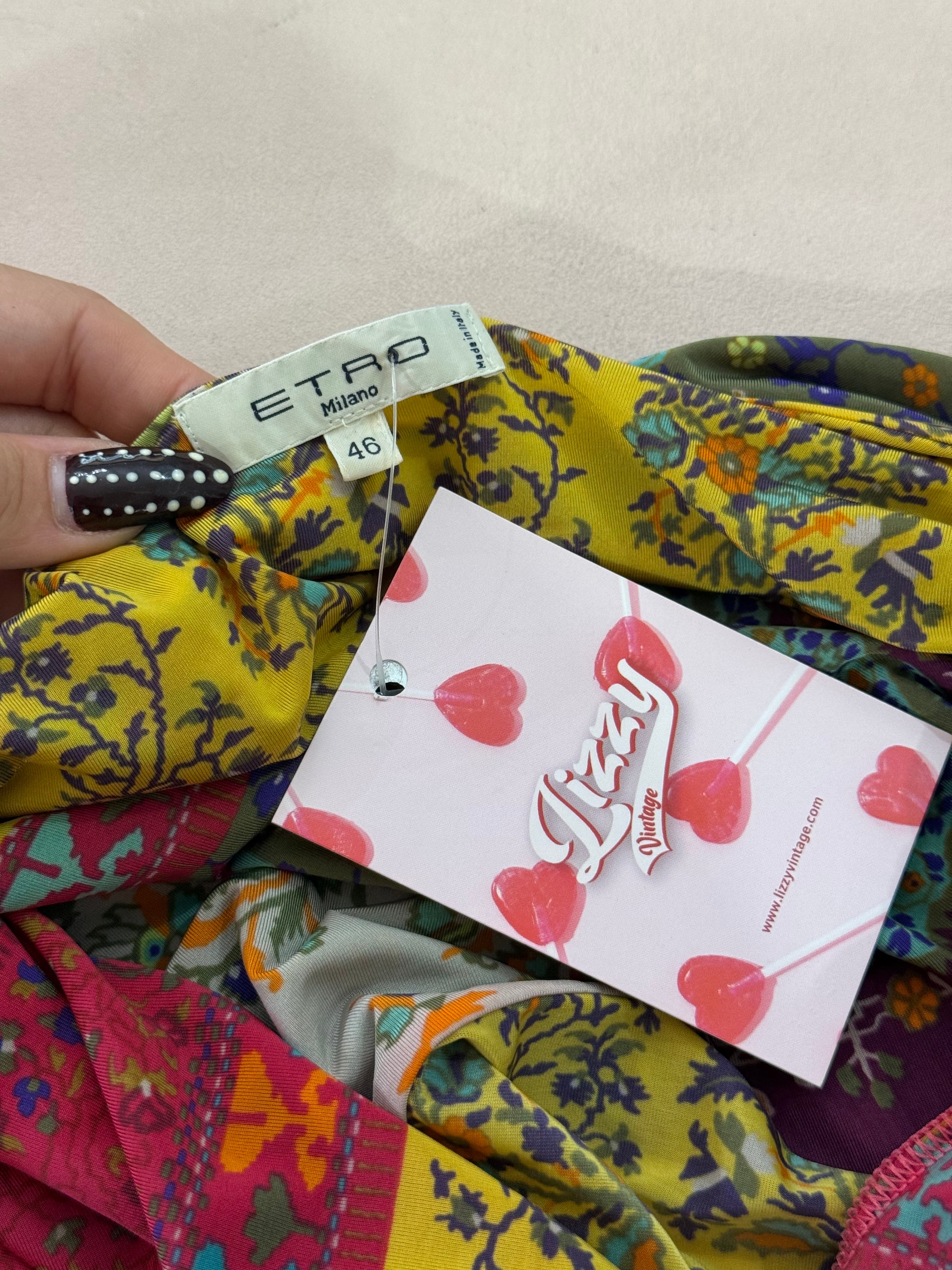 Top Etro in fantasia paisley multicolor