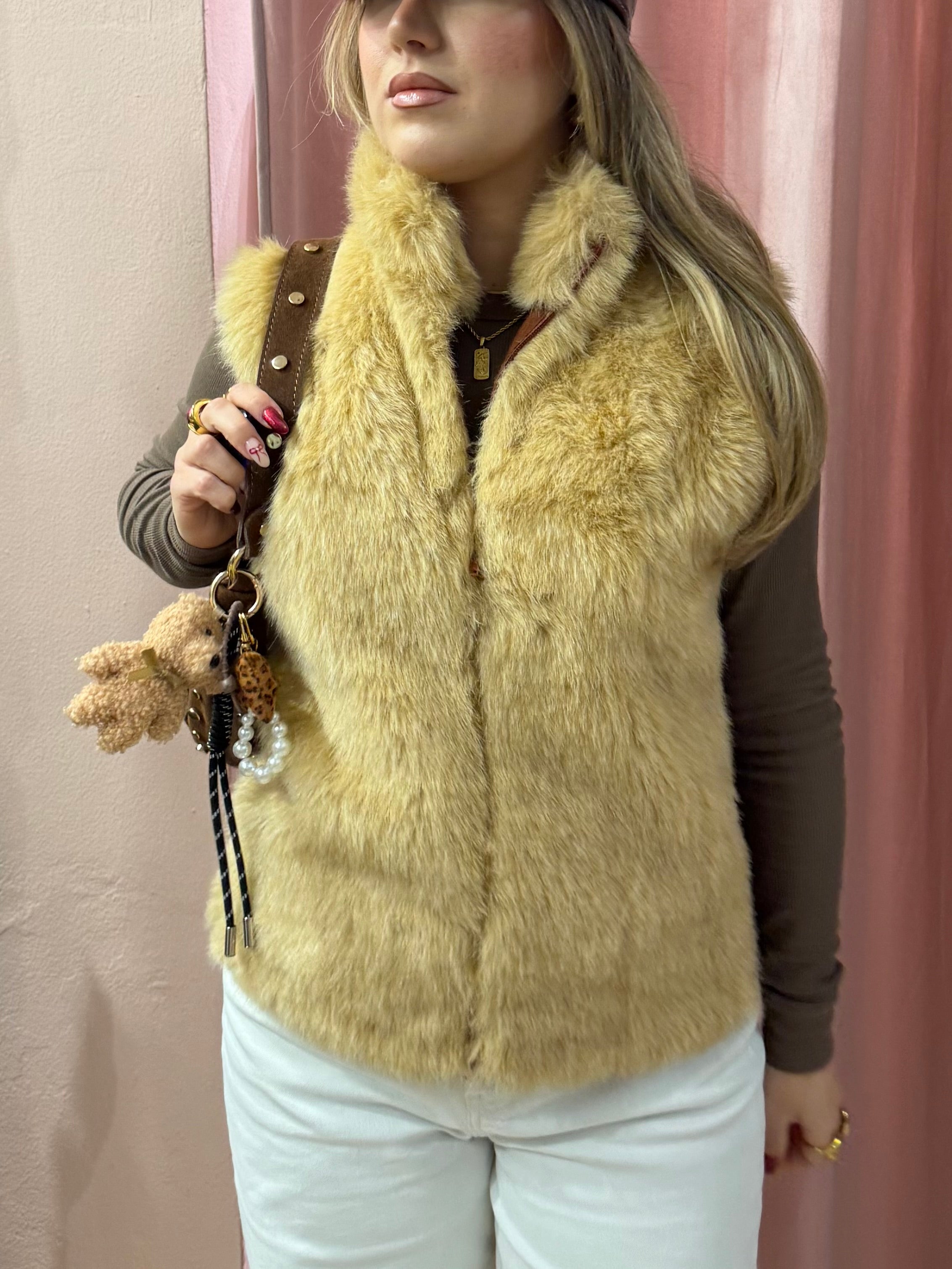 Smanicato in pelliccia sintetica