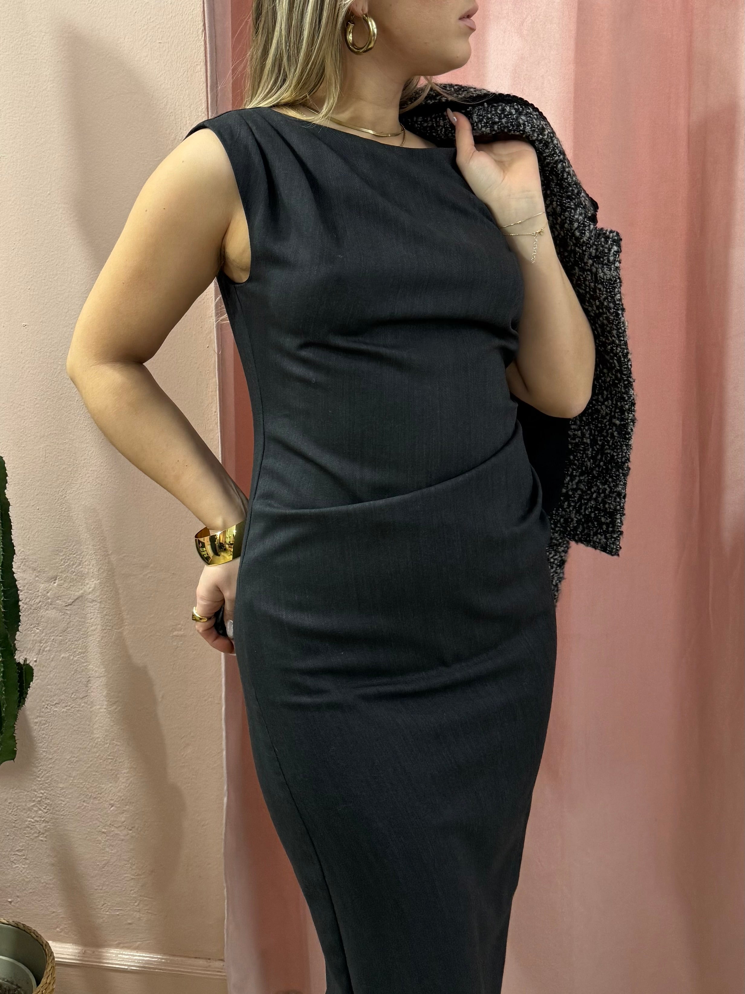 Vestito Marella antracite misto lana