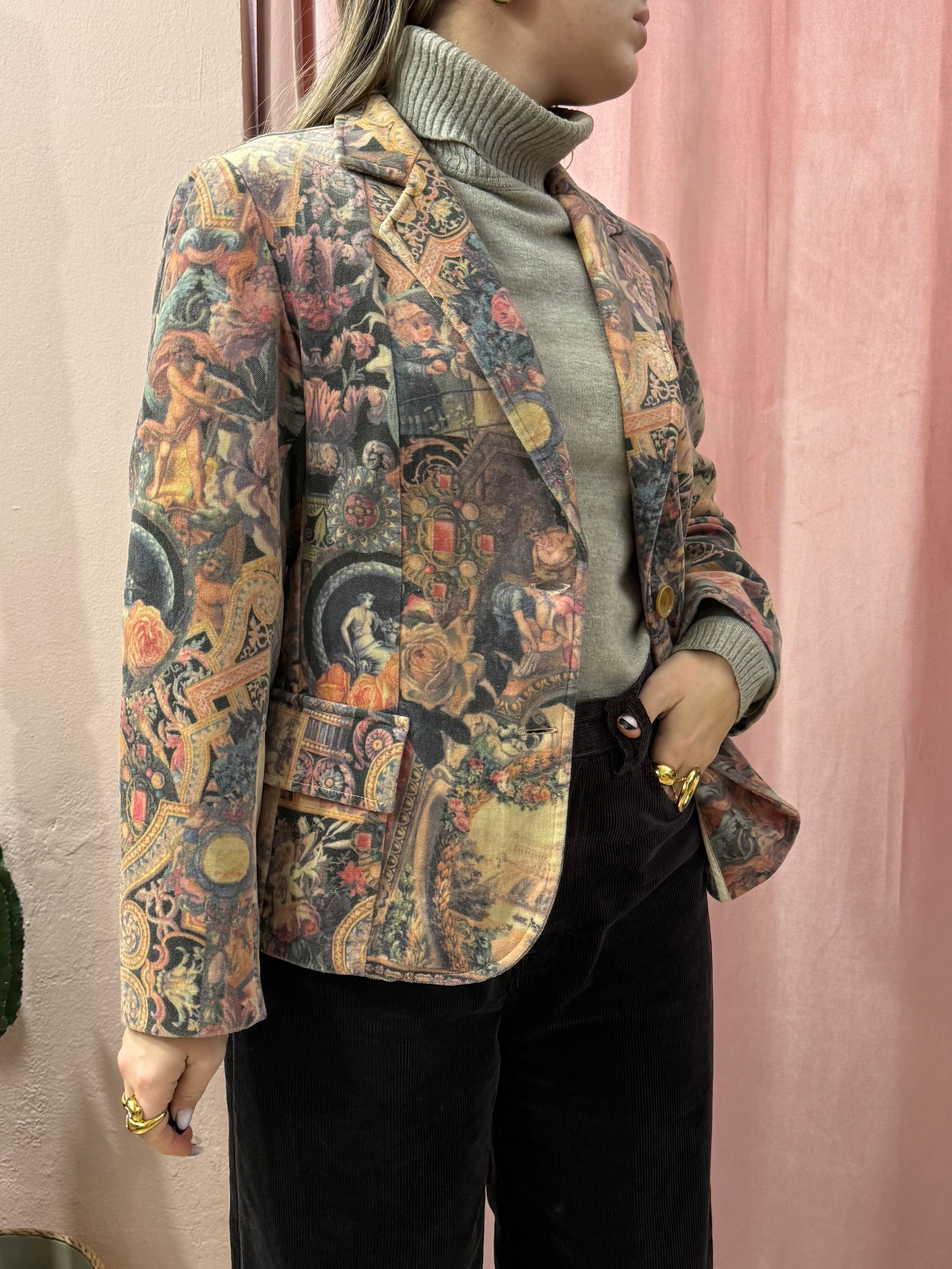 Blazer 00s stampa barocca