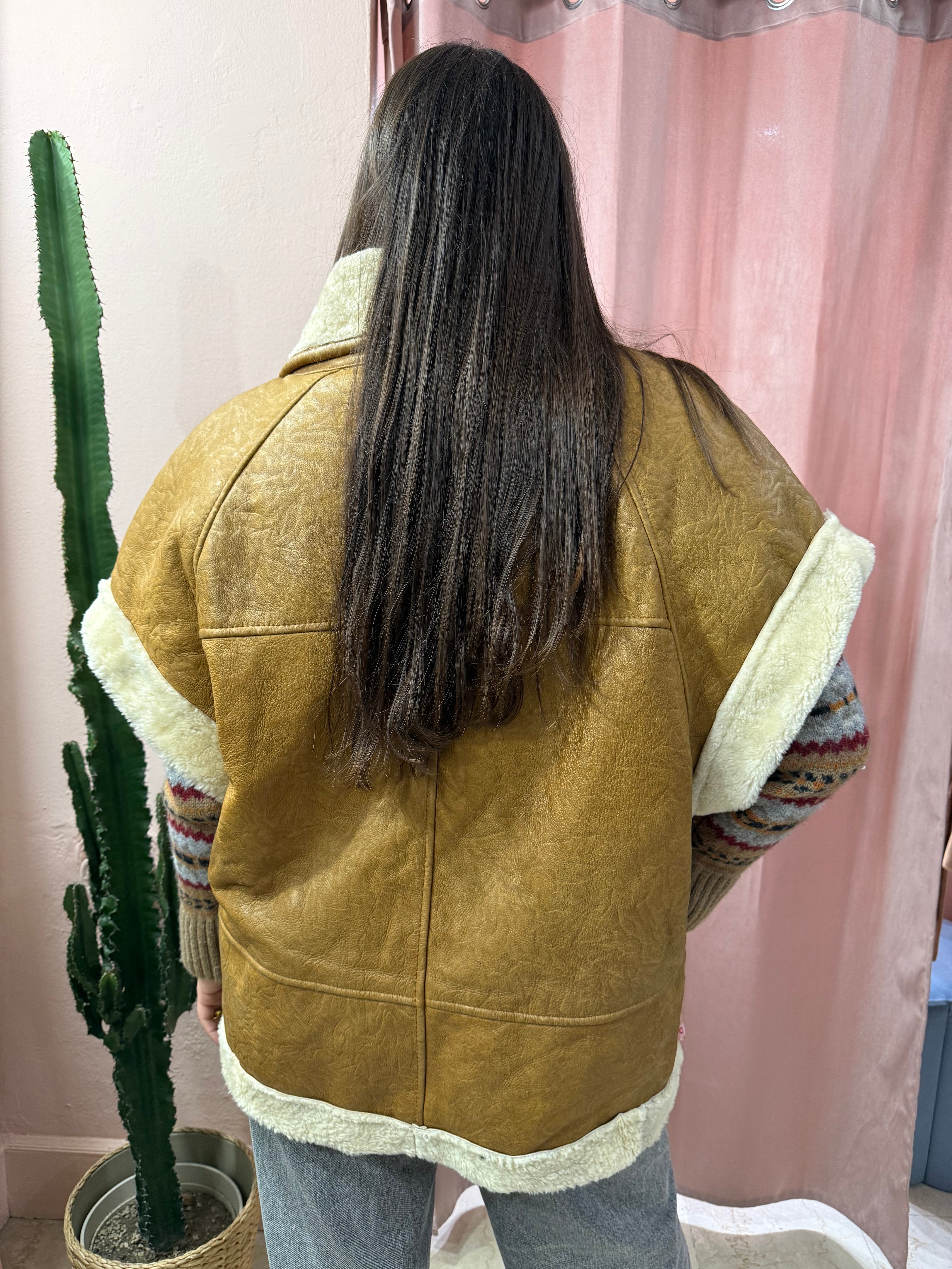 Montone Shearling smanicato