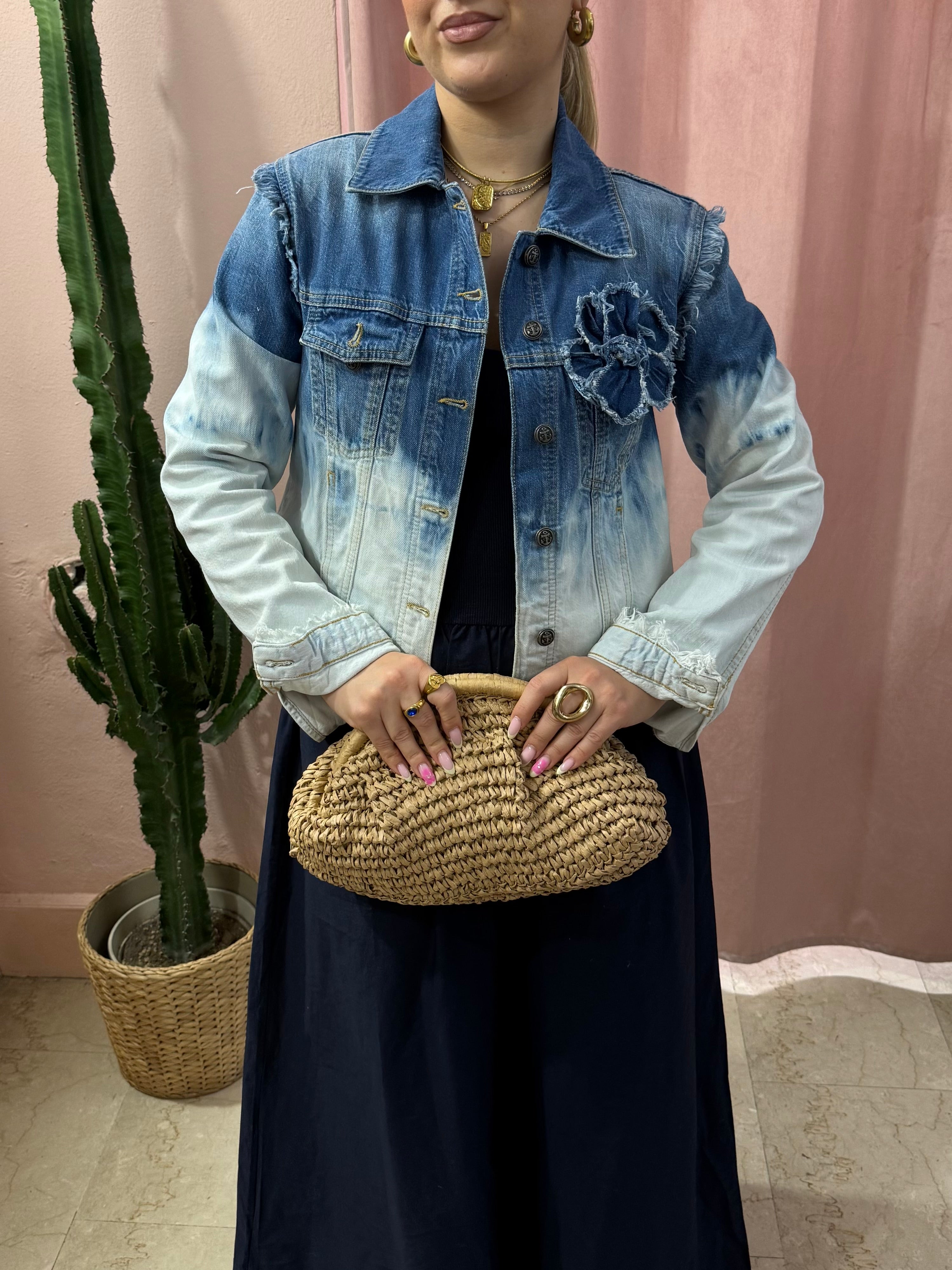 Giacca in denim Max&co con fiore