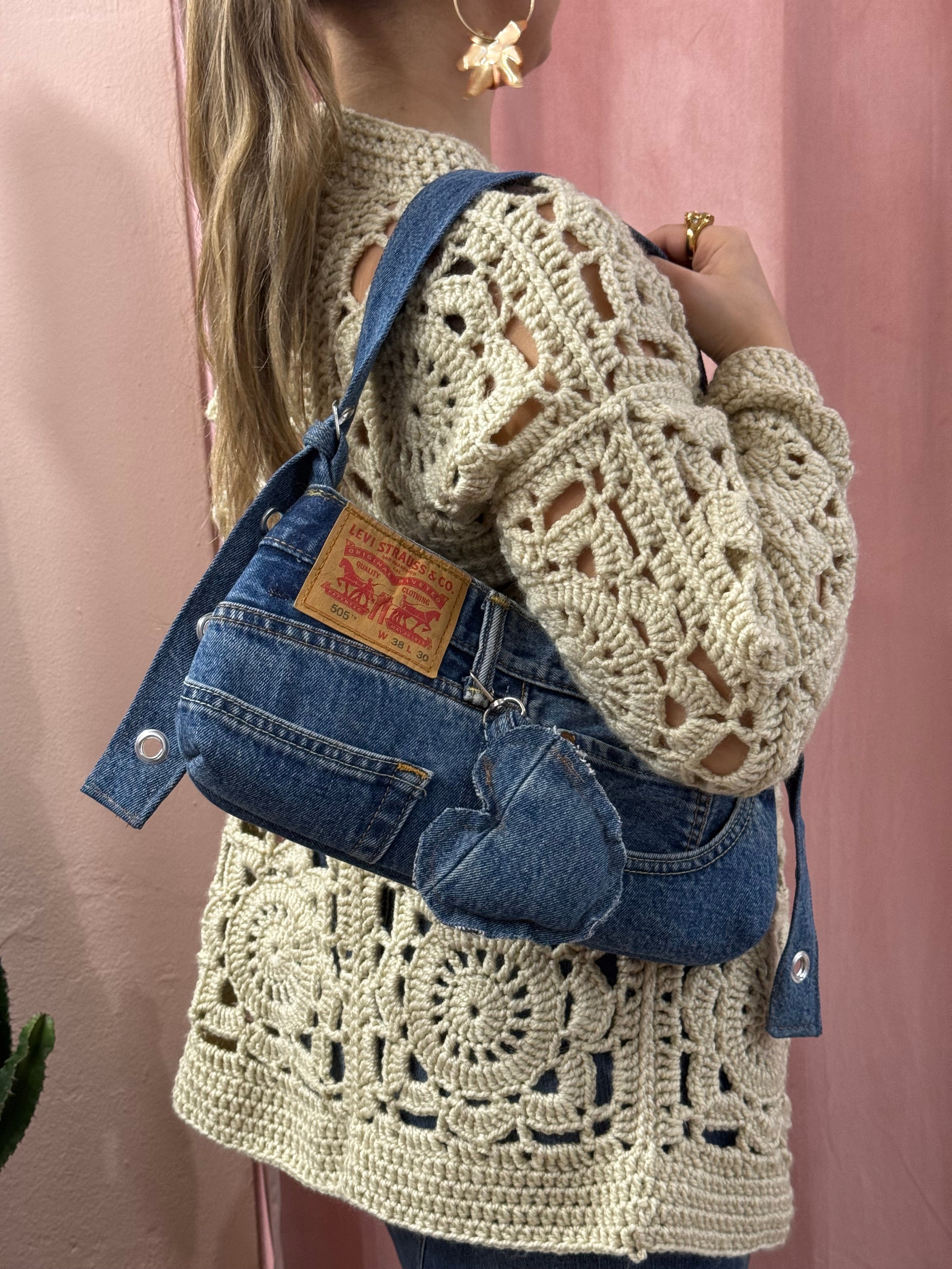 Borsa baguette Levis upcycling
