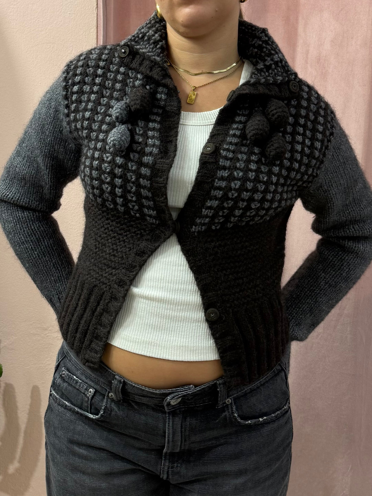 Cardigan Pinko lana e alpaca