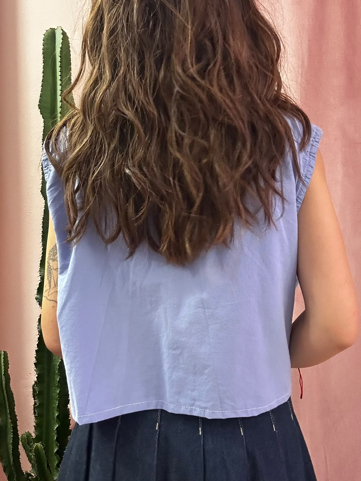 Camicia ralph lauren upcycling fiocco azzurra