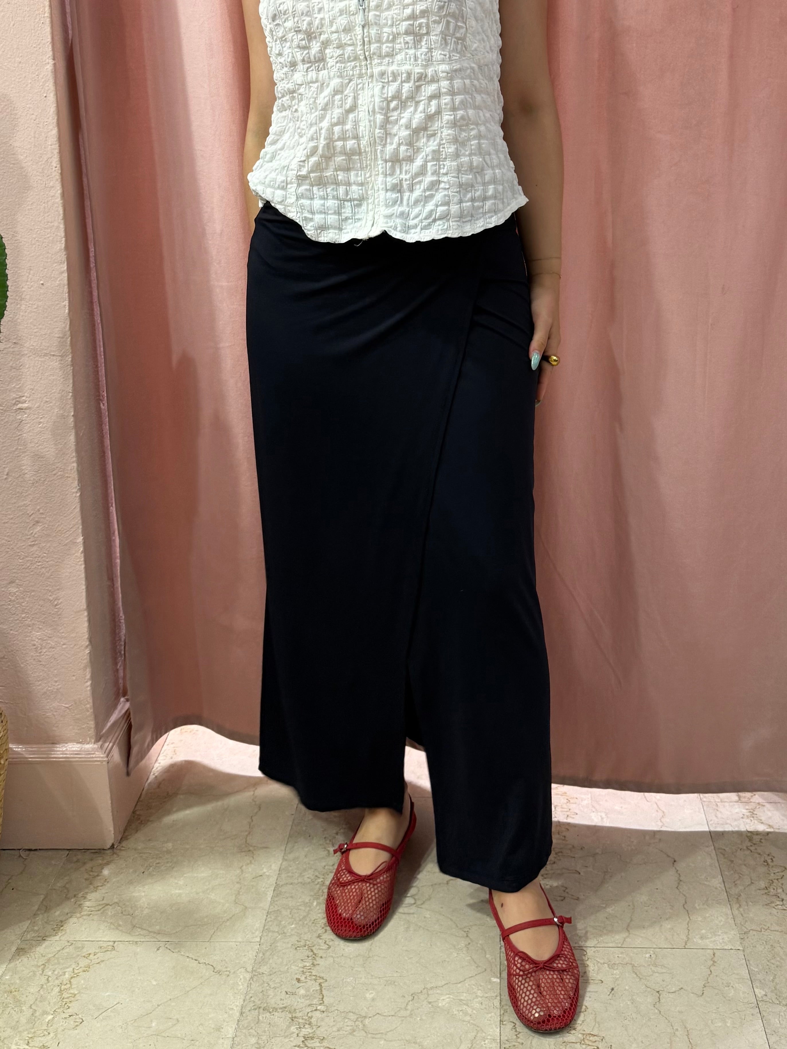 Gonna maxi nera con spacco