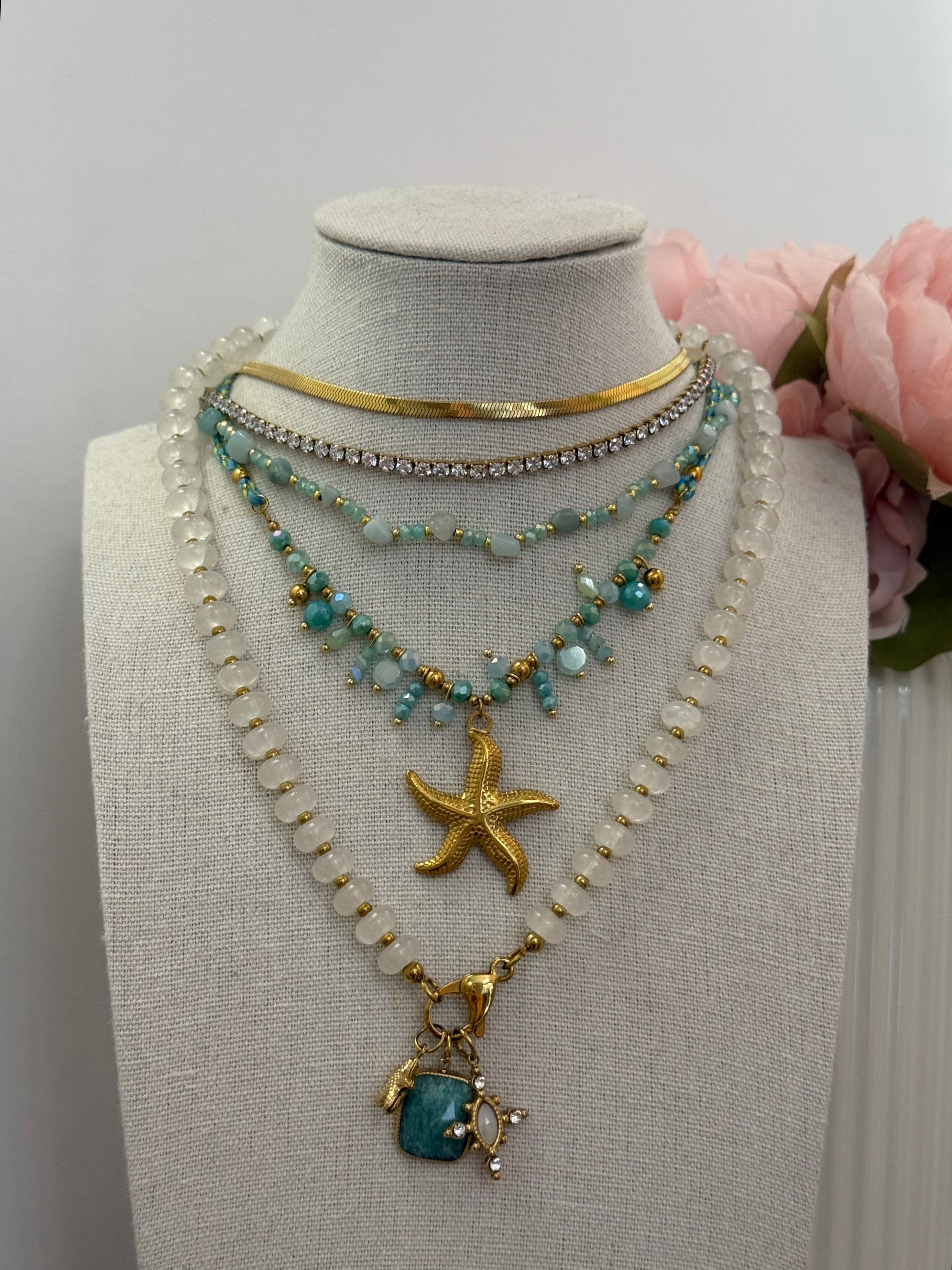 Collana perle multi charm| più colori