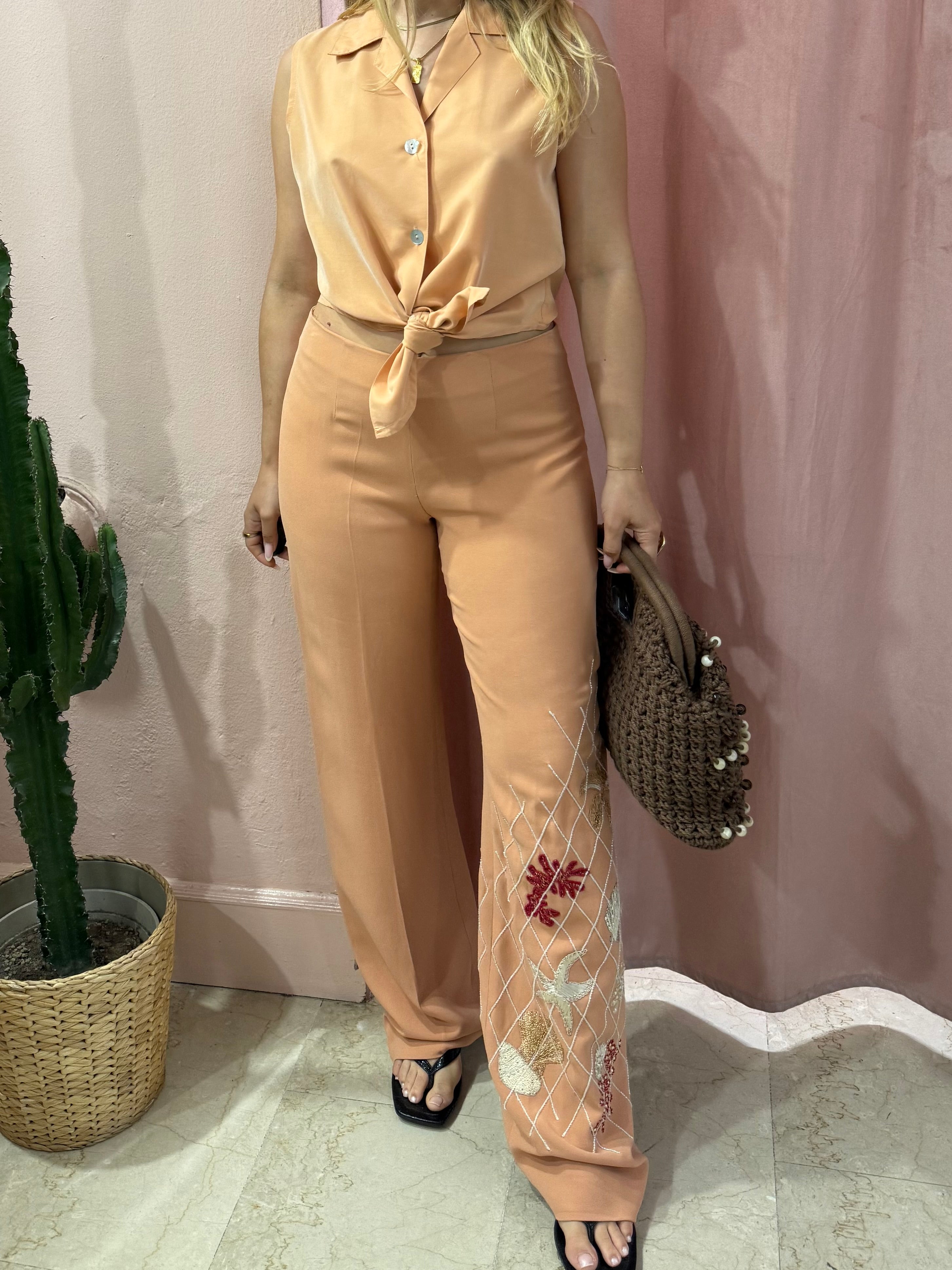 Pantalone Gai Mattiolo con ricami
