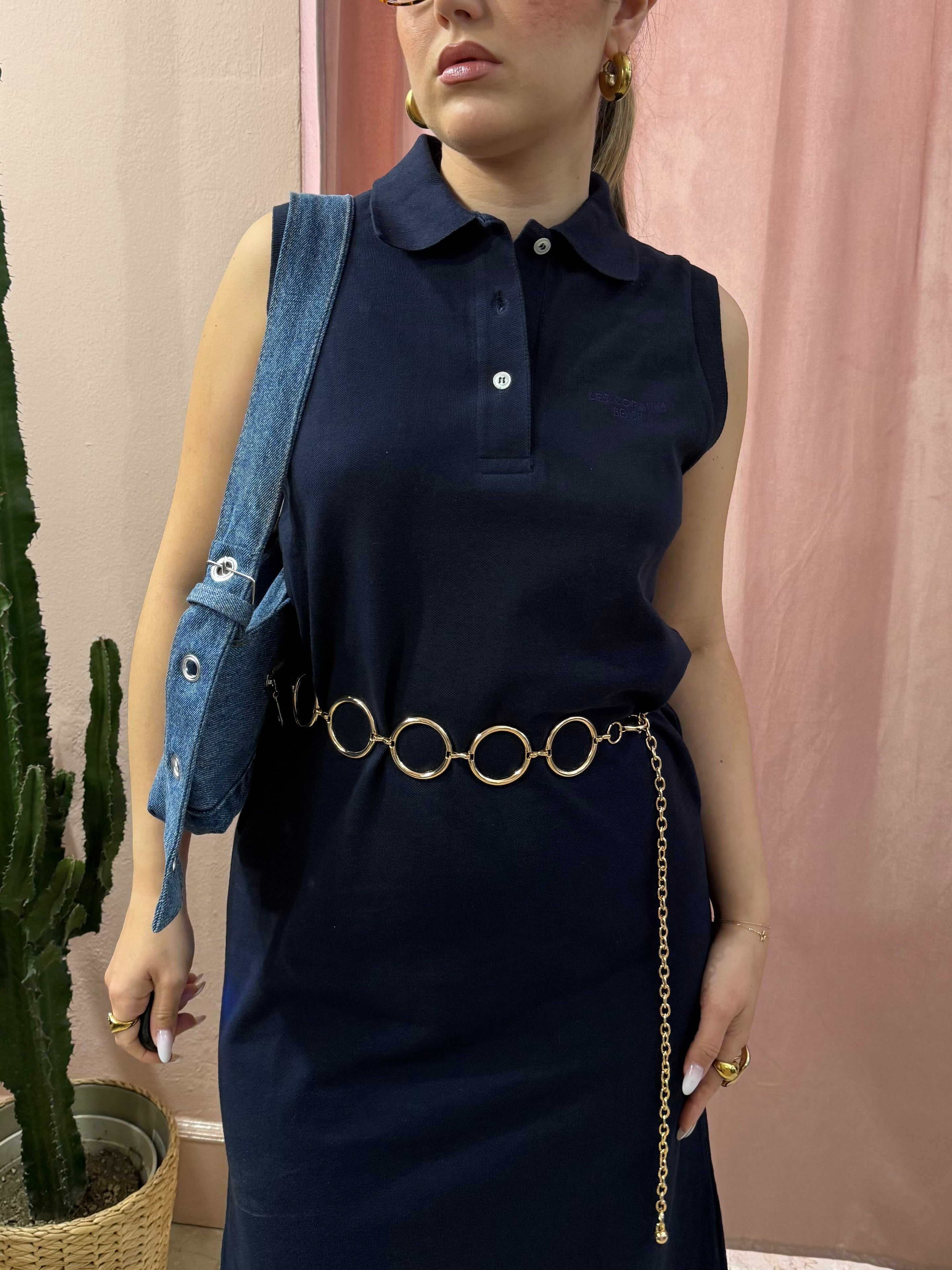 Vestito lungo Les Copains beach blu