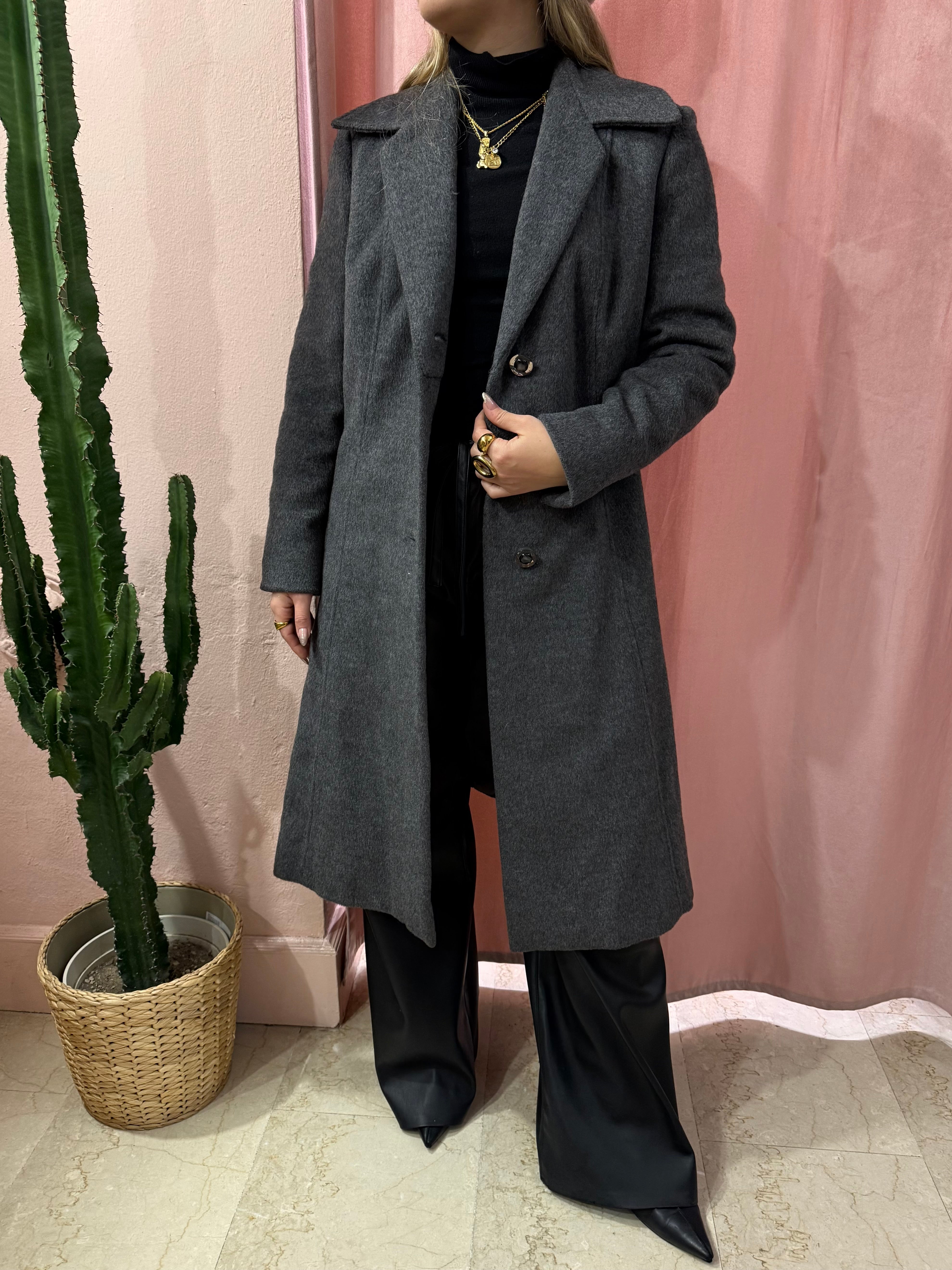 Cappotto sartoriale in lama grigio